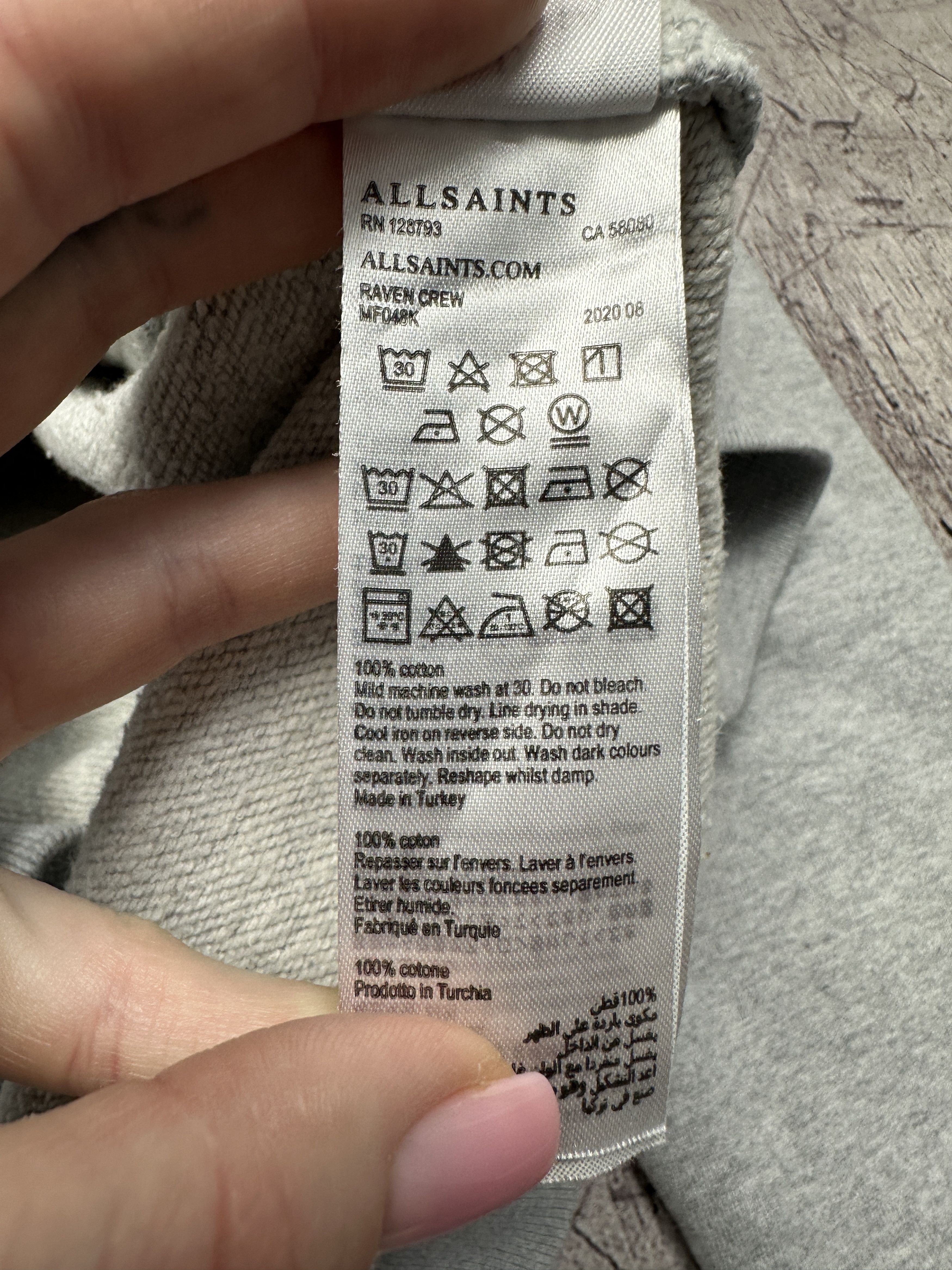 Allsaints Allsaints Mens Raven Crew Neck Sweatshirt Size US L / EU 52-54 / 3 - 5 Thumbnail