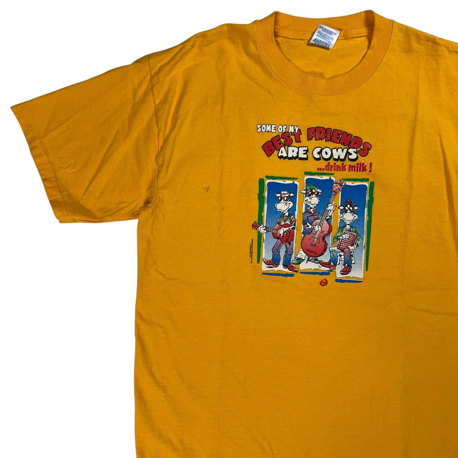 Gildan × Vintage Vintage Y2K Some of my best friends are cows…drink milk! tee Size US L / EU 52-54 / 3 - 3 Thumbnail