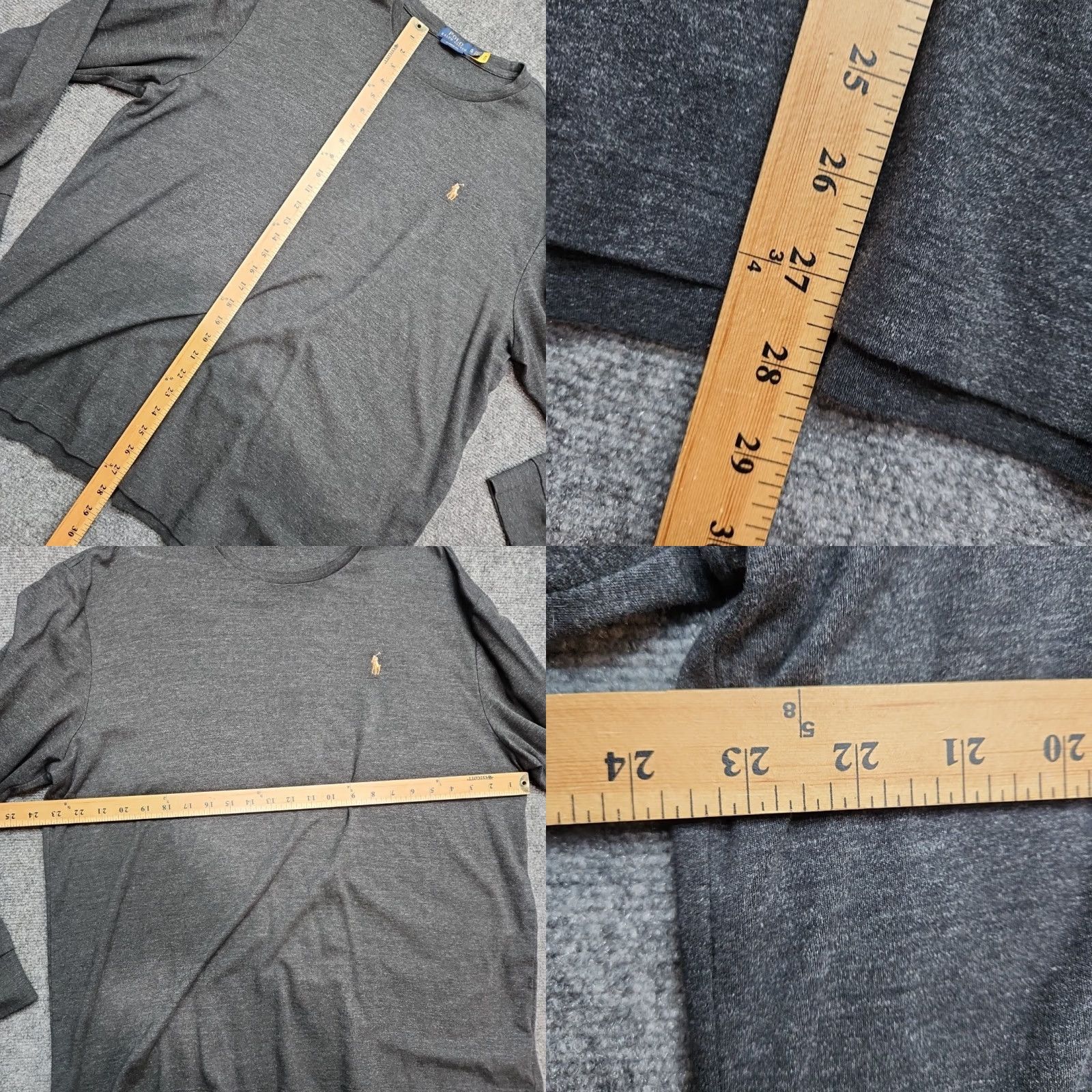 Polo Ralph Lauren Polo Ralph Lauren Shirt Men XL Dark Gray Long Classic Fit T-Shirt Size US XL / EU 56 / 4 - 8 Thumbnail