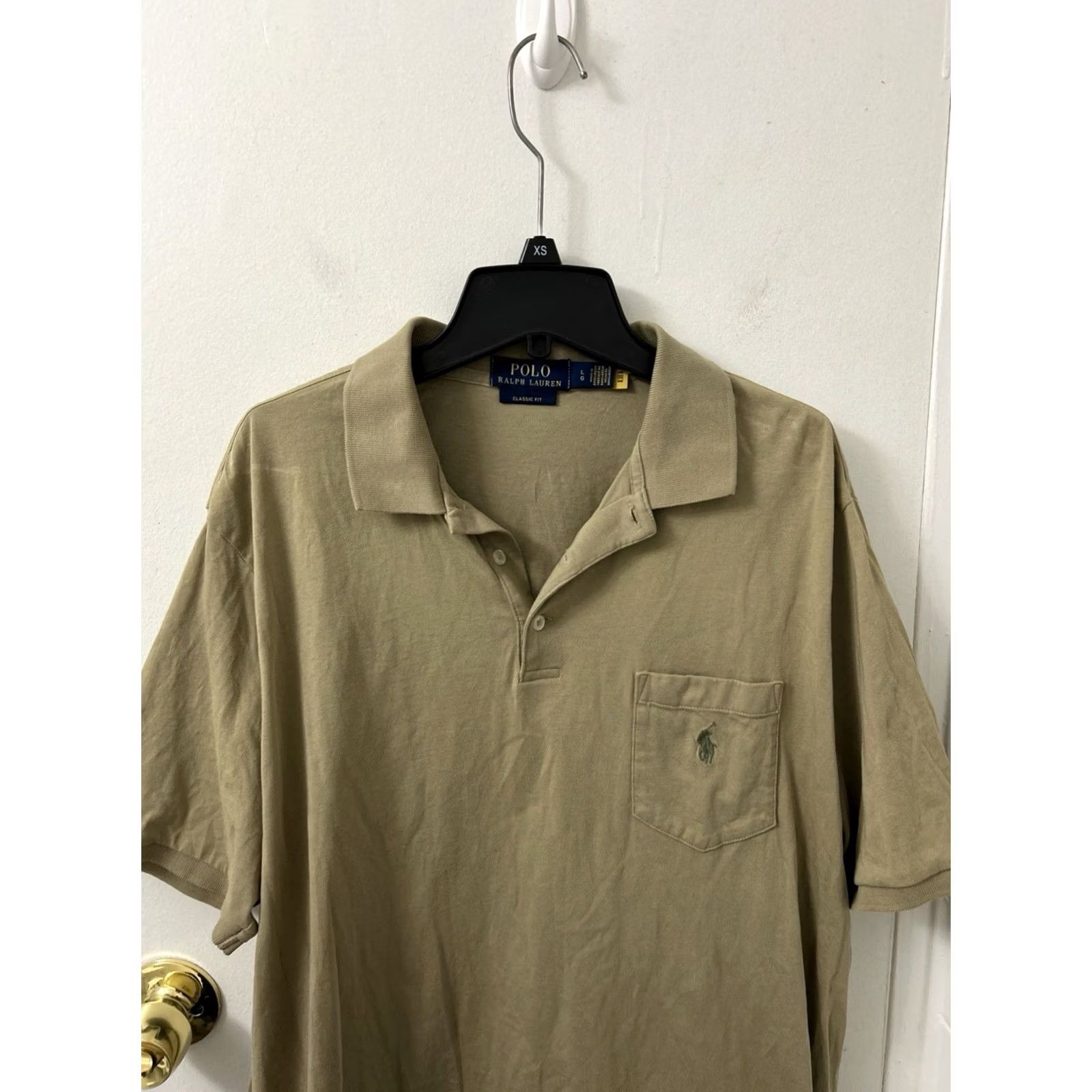 Polo Ralph Lauren Polo Ralph Lauren Shirt Mens Size L Khaki Tan Classic Fit Pocket S/S Size US L / EU 52-54 / 3 - 2 Thumbnail