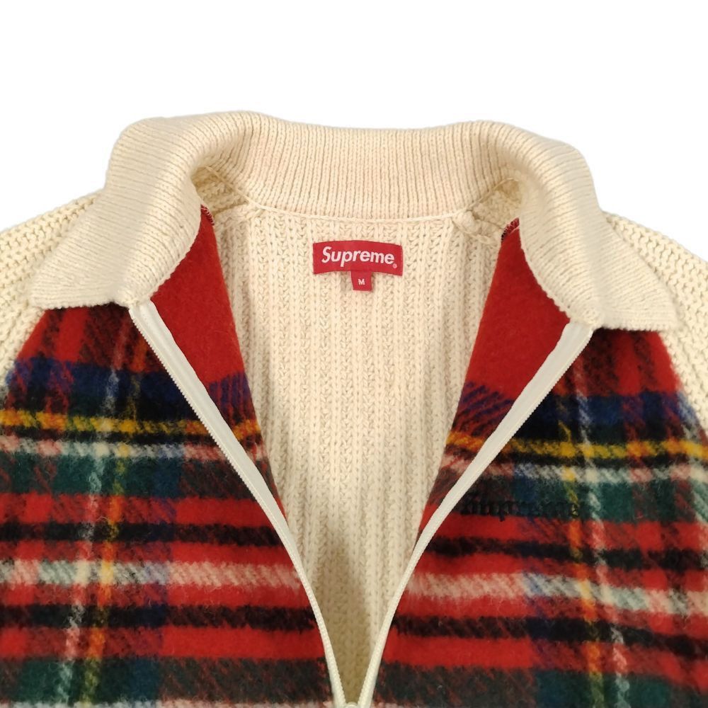 Supreme SUPREME 18AW Plaid Front Zip Sweater Check Zip Sweater Size US M / EU 48-50 / 2 - 6 Thumbnail