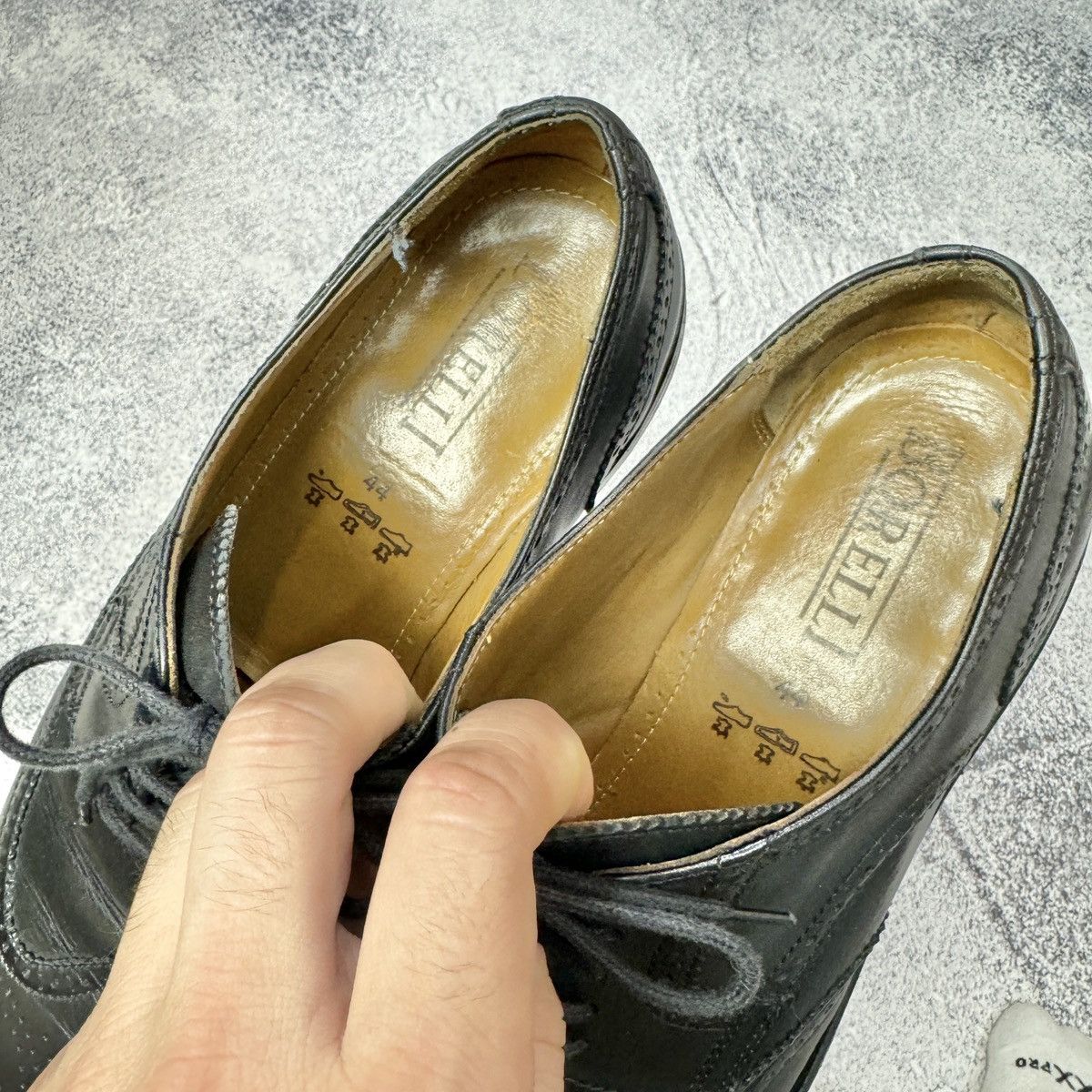 Borelli Mens Welted Black Brogues US11 UK10 EU44 29cm