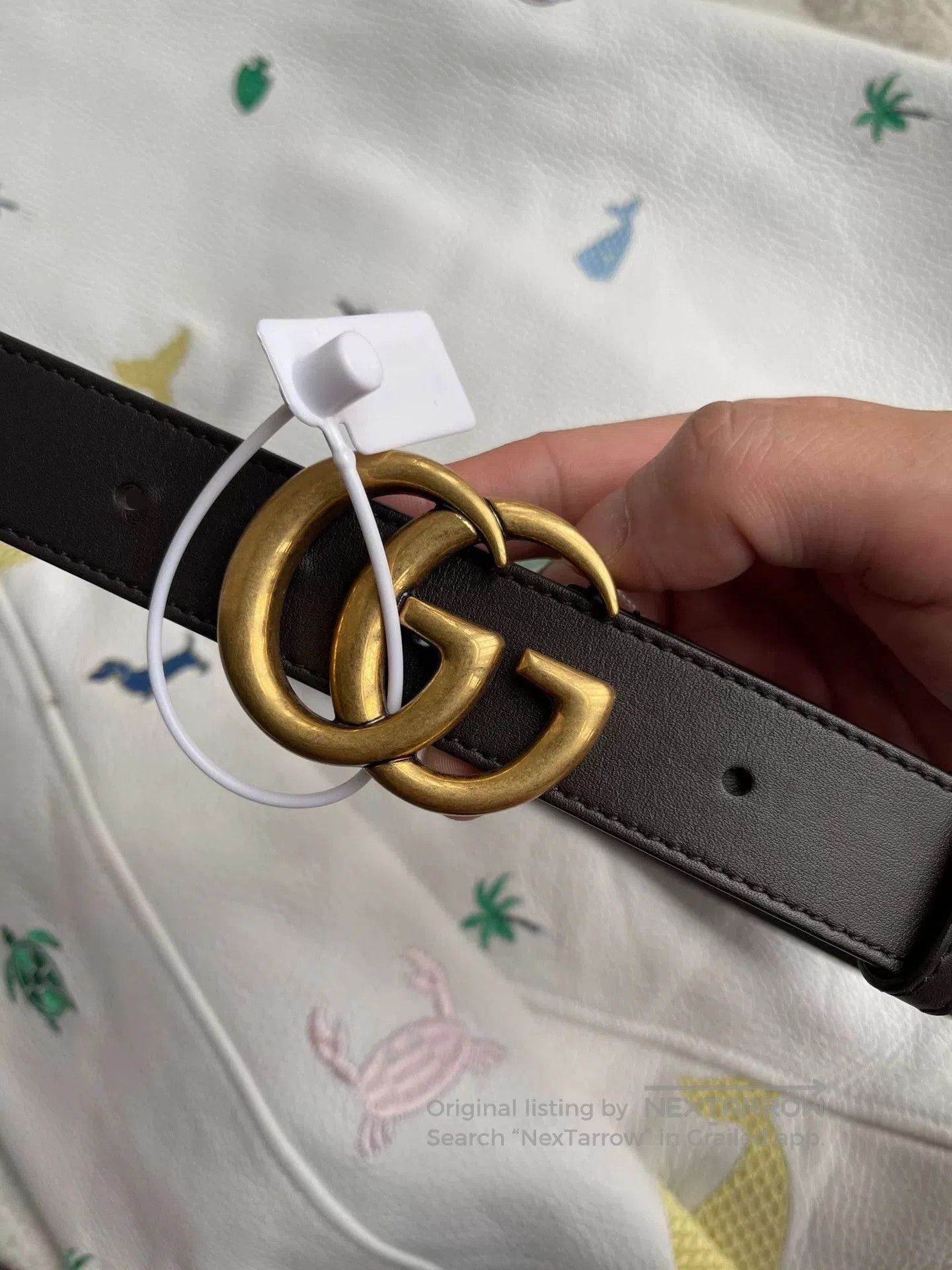 Gucci Gucci Double G Leather Belt for Men. Size ONE SIZE - 3 Thumbnail