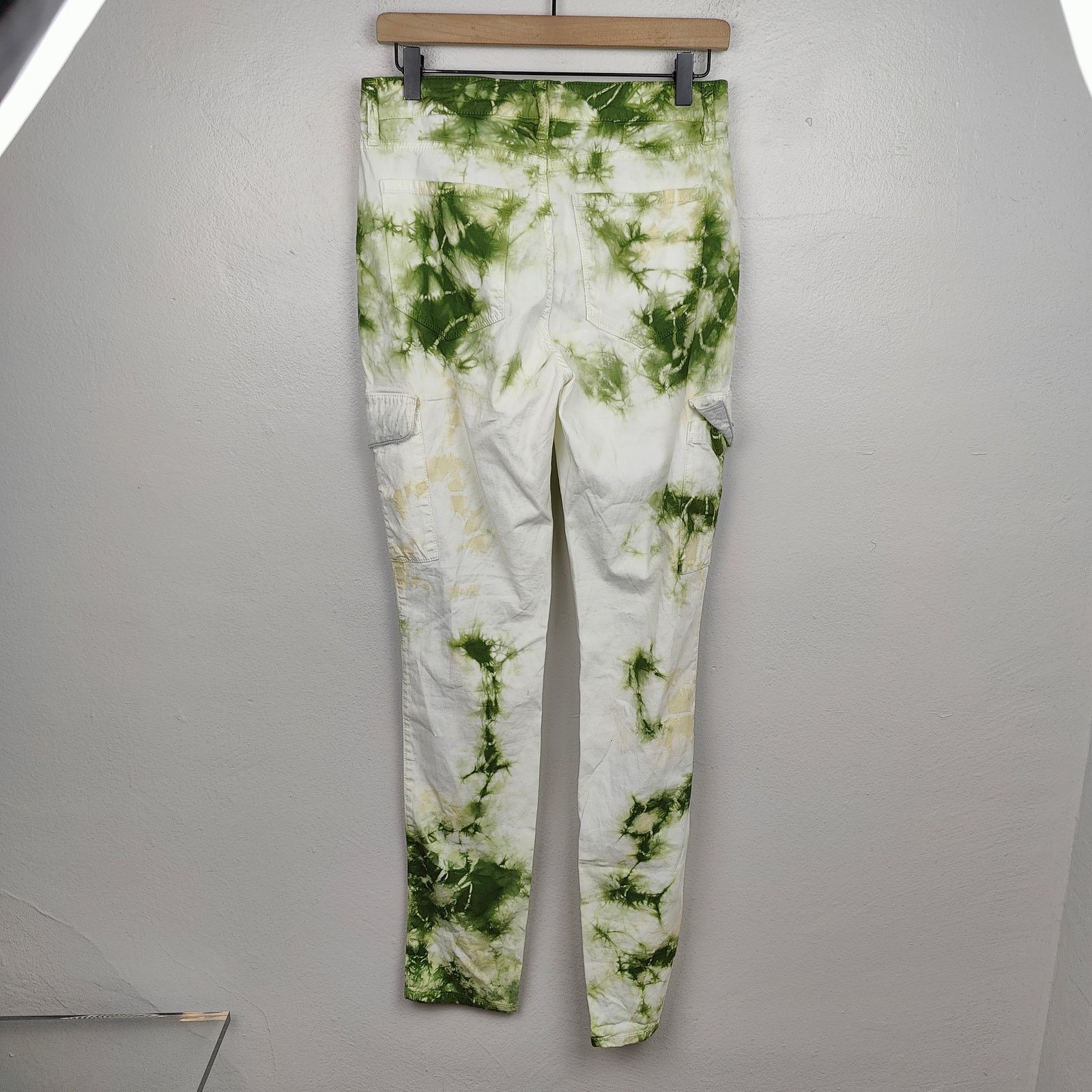 MONFRERE Monfrere Tie Dye Cargo Jeans Mens 30 White Green Size US 30 / EU 46 - 8 Thumbnail