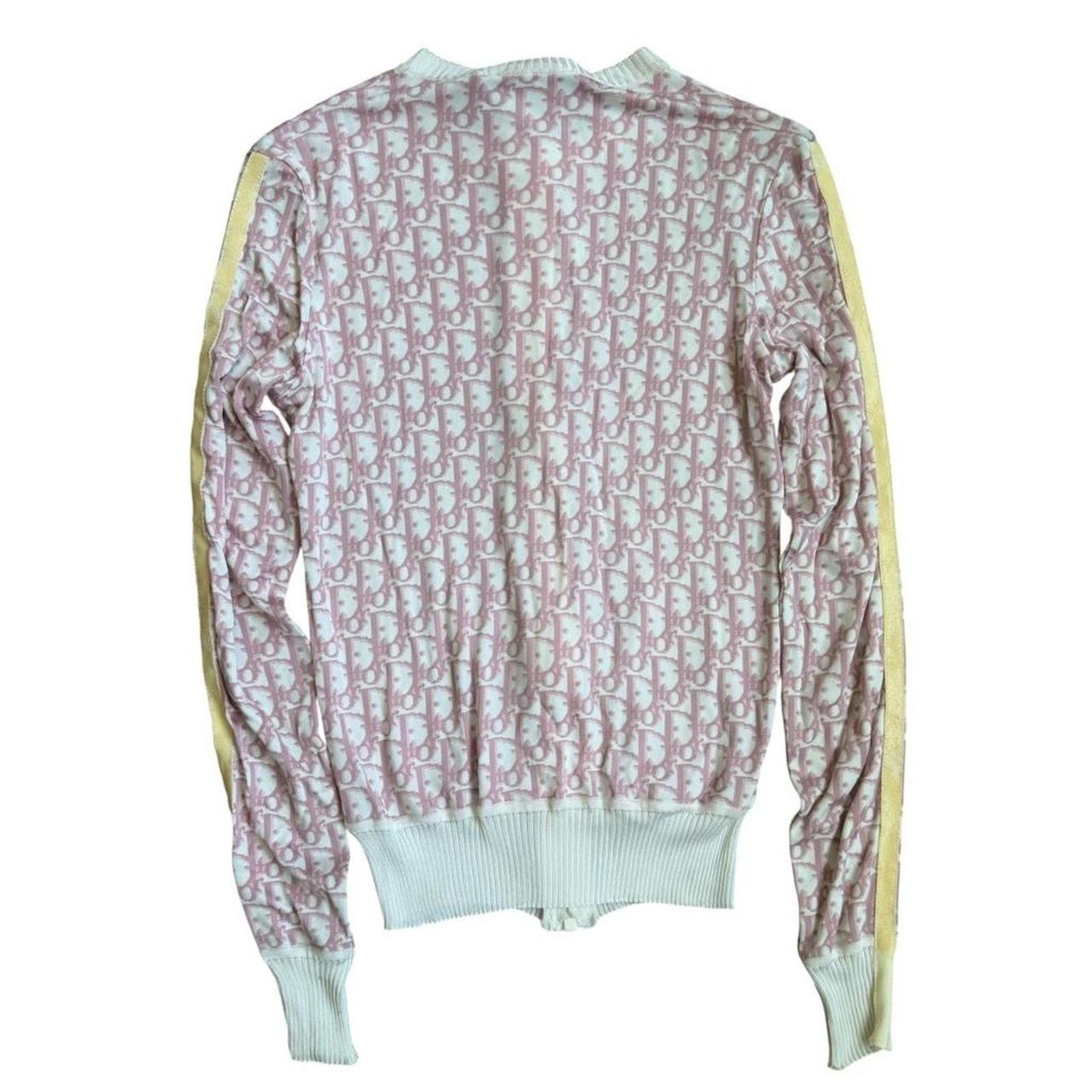 Dior Christian Dior Trotter Zip-Up Knit Cardigan Light Pink Size XS / US 0-2 / IT 36-38 - 4 Thumbnail