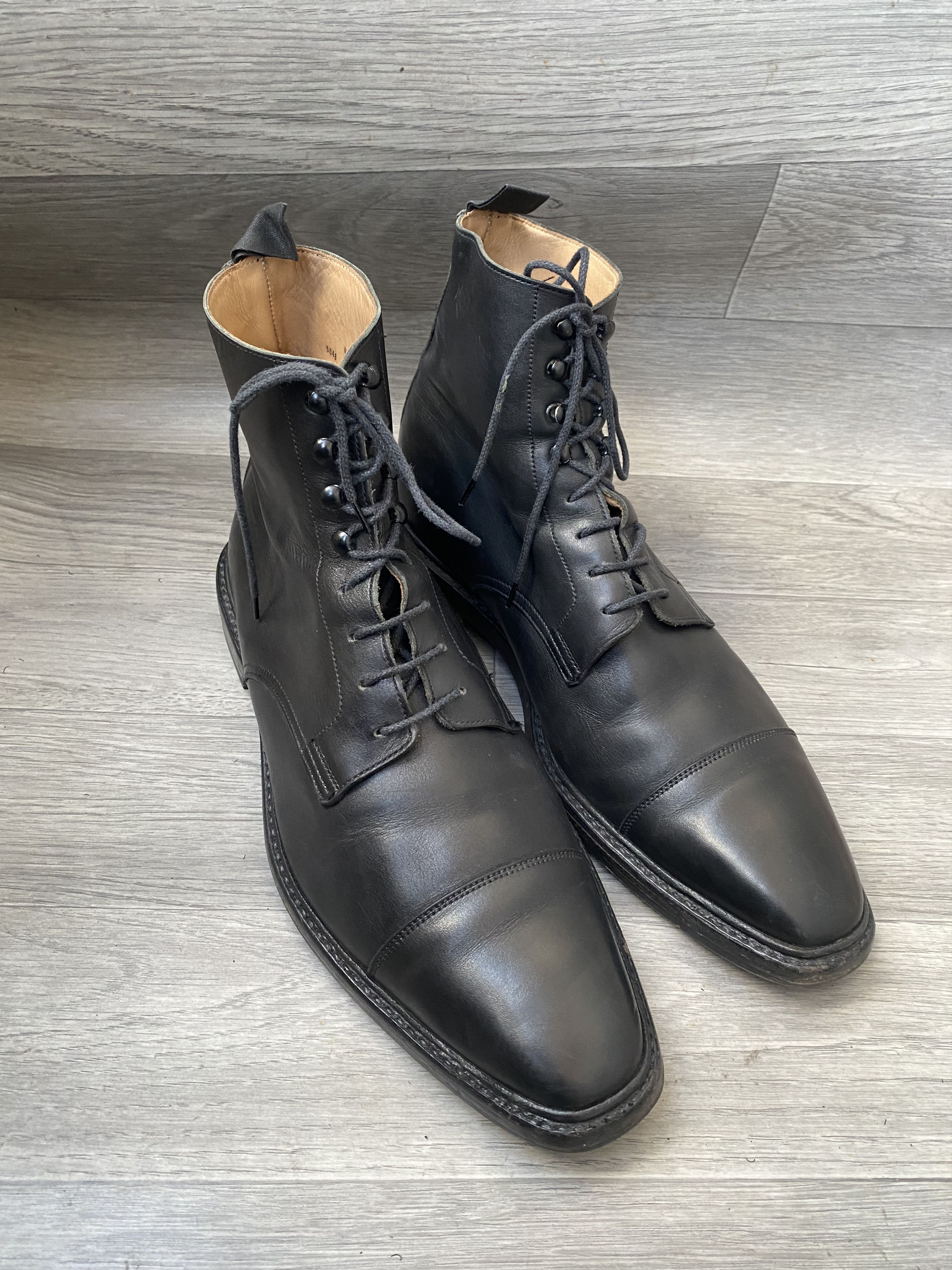 Crockett & Jones Crockett and jones northcote cap-toe black leather boots Size US 10 / EU 43 - 9 Thumbnail