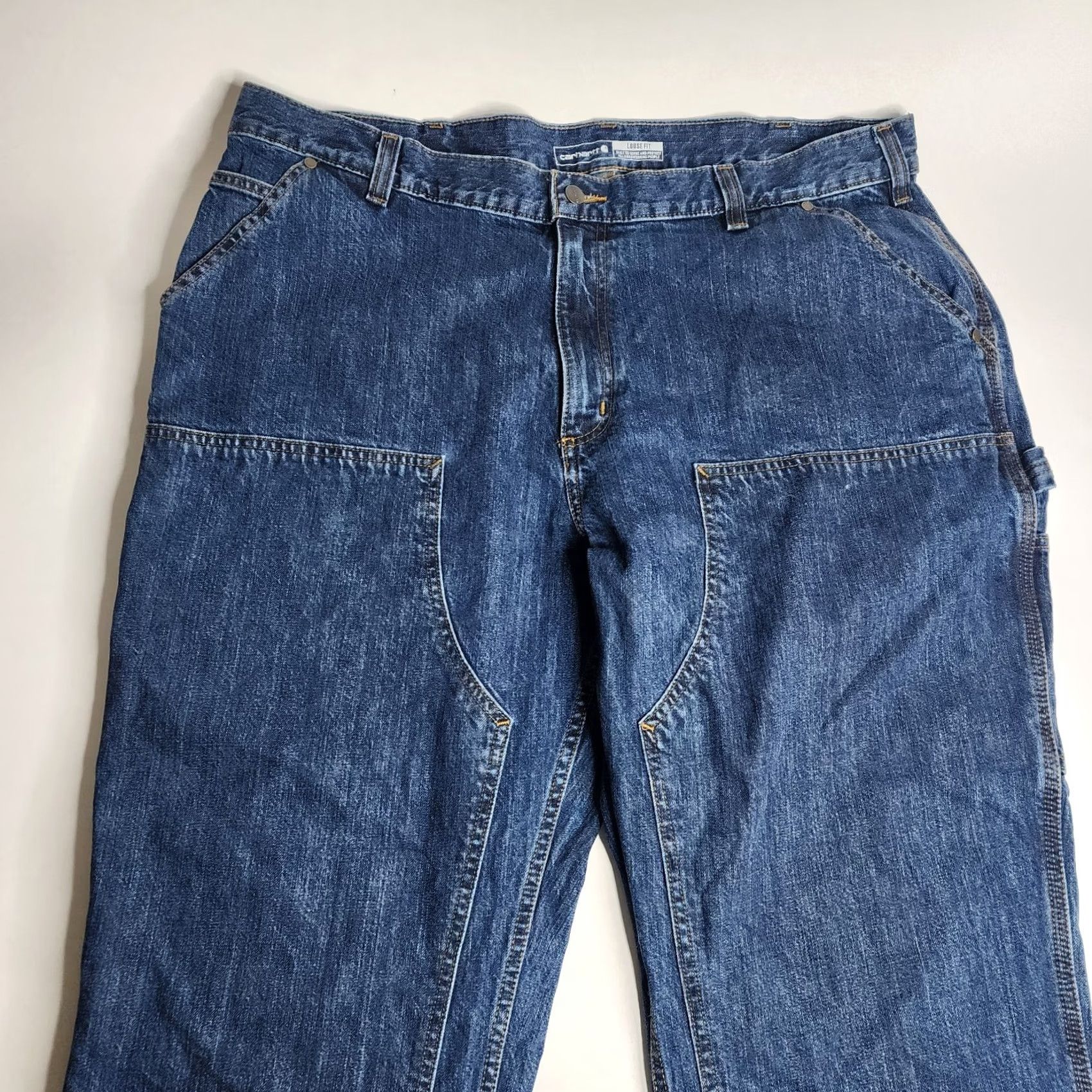 Carhartt VINTAGE Carhartt Loose Fit Double Front Utility Logger Denim Jeans Men's 42 x 32 Size US 42 / EU 58 - 3 Thumbnail