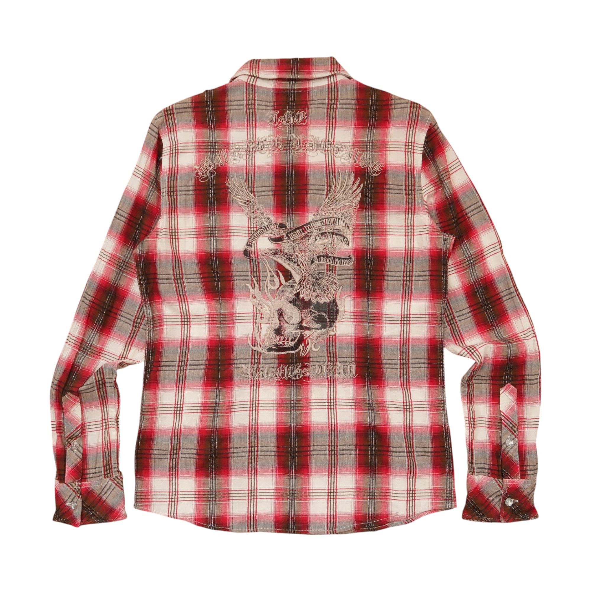 Japanese Brand 14th Addiction Murder License Embroidered Western Shirt Size US S / EU 44-46 / 1 - 1 Thumbnail