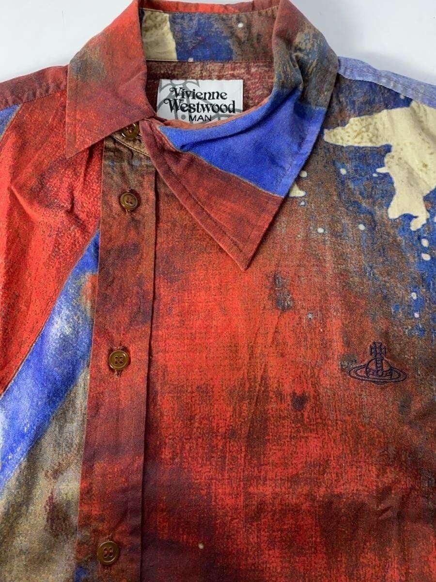 Vivienne Westwood Abstract Flag Asymmetrical Collar Button Shirt Size US S / EU 44-46 / 1 - 3 Thumbnail