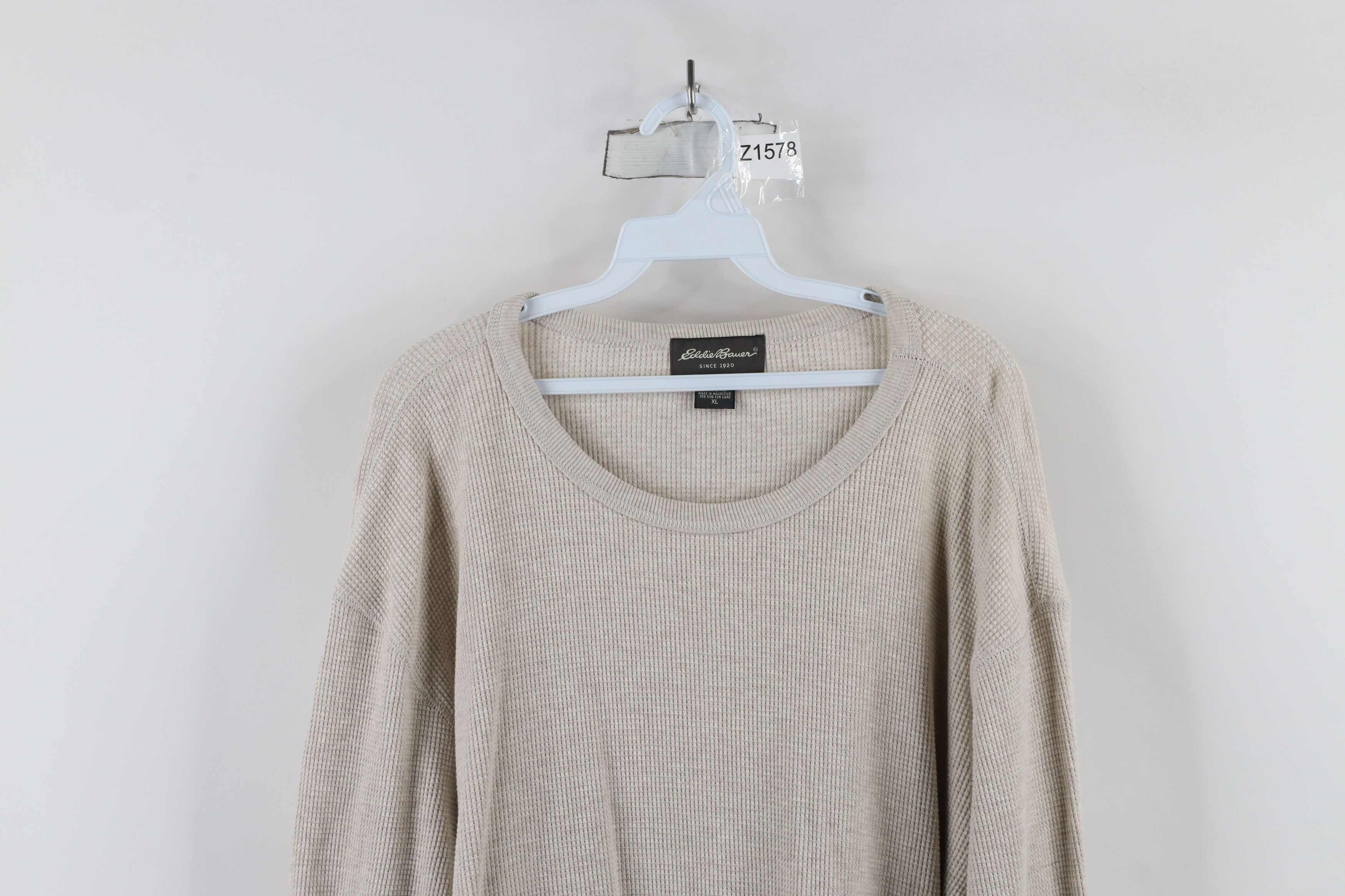 Eddie Bauer × Vintage Vintage 90s Eddie Bauer Waffle Knit Long Sleeve T-Shirt Size US XL / EU 56 / 4 - 2 Thumbnail