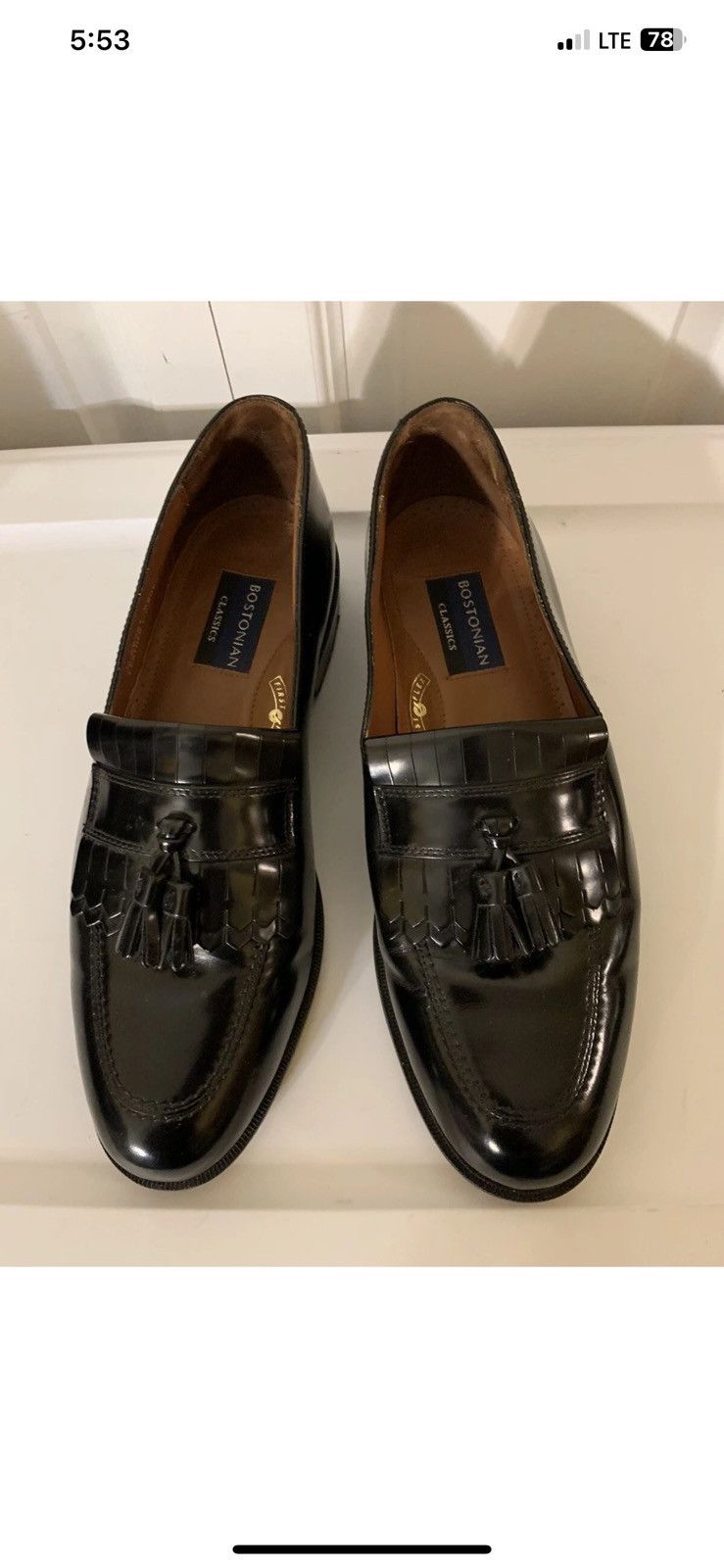 Bostonian Bostonian mens sz 10M loafers tassel black leather slipon Size US 10 / EU 43 - 6 Thumbnail