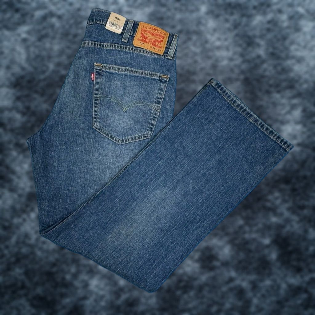 Levi's 527 Jeans Men Size 38x32 Slim Bootcut Stretch Medium Blue