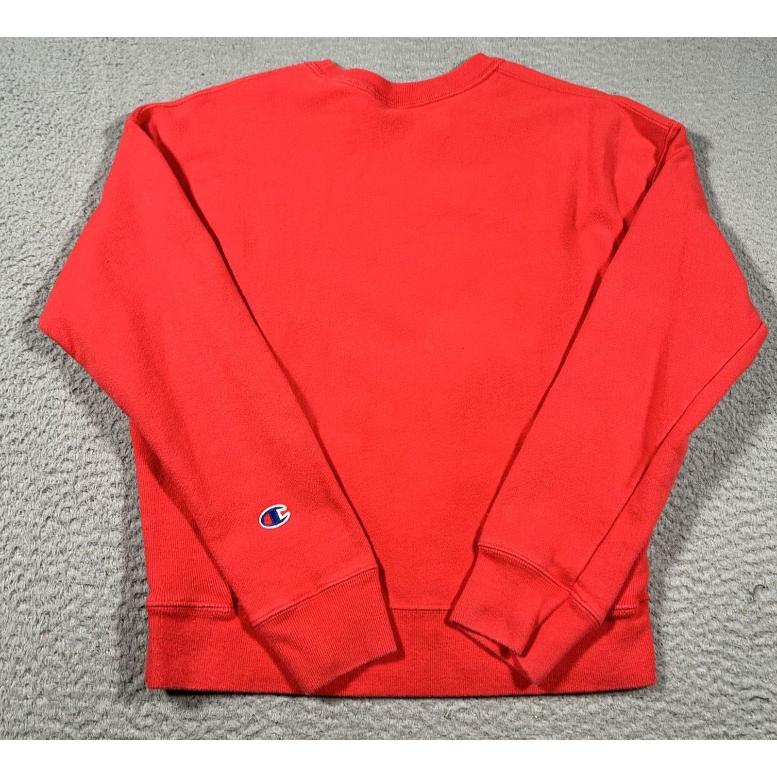 Champion Champion Reverse Weave Sweatshirt Mens Small Crewneck Pullover Embroidered Logo Red Cotton Polyester Fleece Heavyweight All Seasons Size US S / EU 44-46 / 1 - 2 Thumbnail