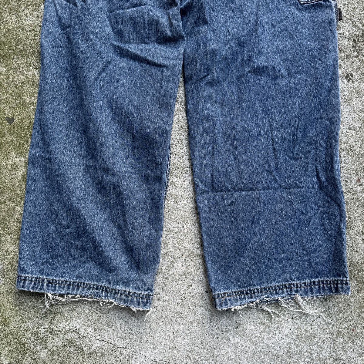 Vintage Thrashed Faded Distressed Baggy Wide Skater Jeans ERD Grunge Size US 33 - 15 Thumbnail