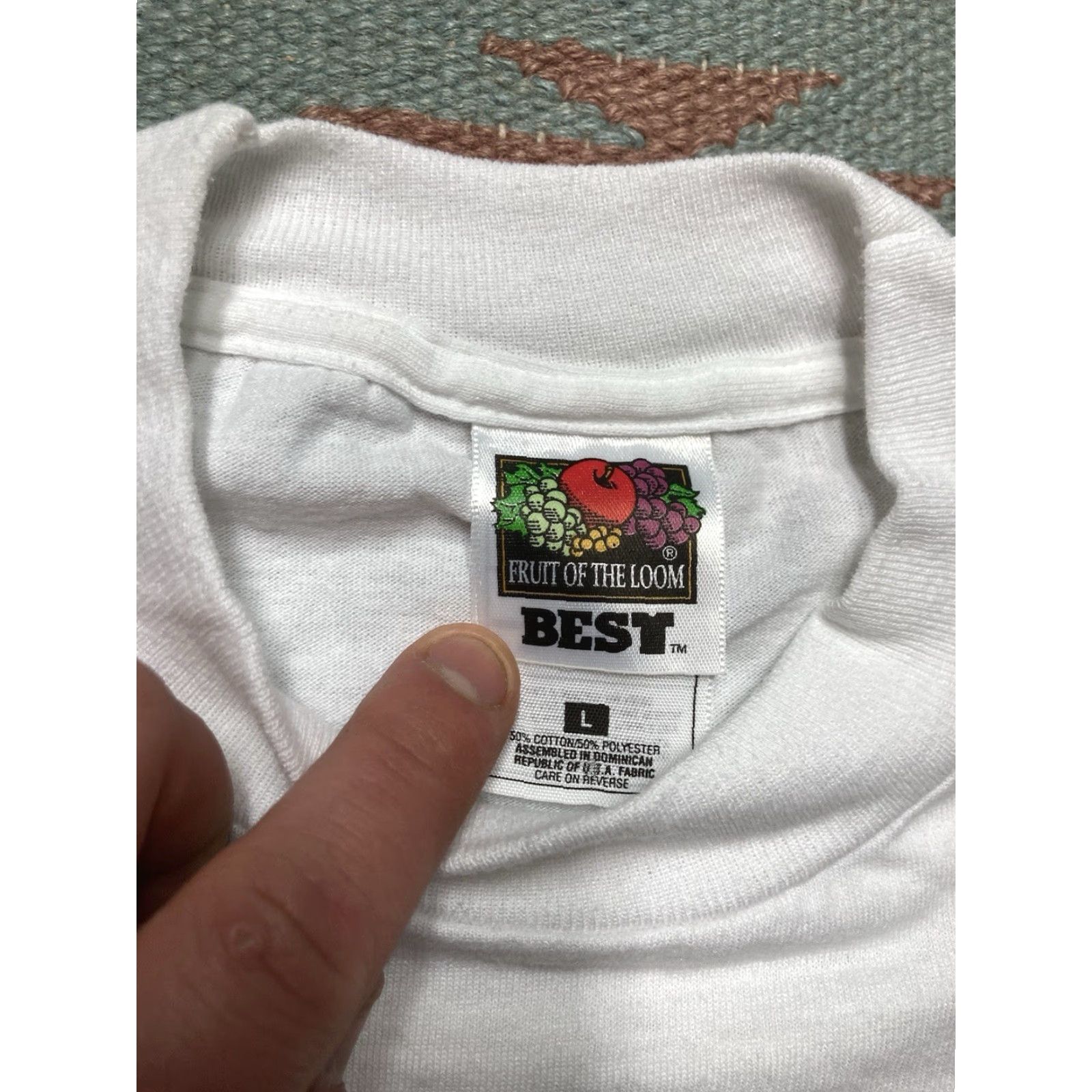 Fruit Of The Loom VINTAGE 90s T Shirt confrontation with extremity Jesus tee abandon hope Large Mens T-Shirt White 90s Fruit of the Loom Size US L / EU 52-54 / 3 - 5 Thumbnail