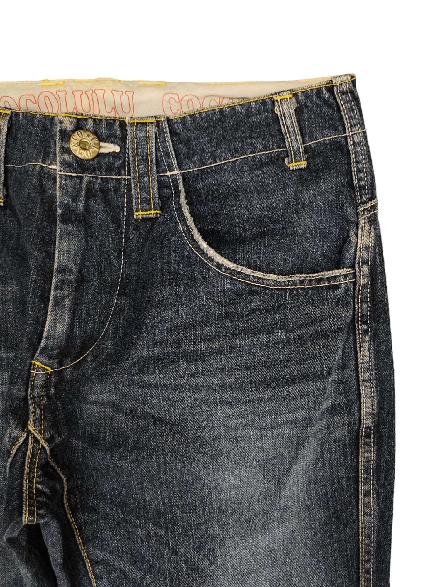 Comme des Garcons × Undercover Loose Jeans Cocolulu Spell Out Wide Leg Denim Y2k Jnco Size US 31 - 3 Thumbnail