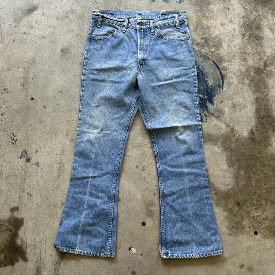 Levi's Vintage 70s Levi's Orange Tab 646 Flared Bellbottom Jeans Size US 32 / EU 48 - 4 Thumbnail