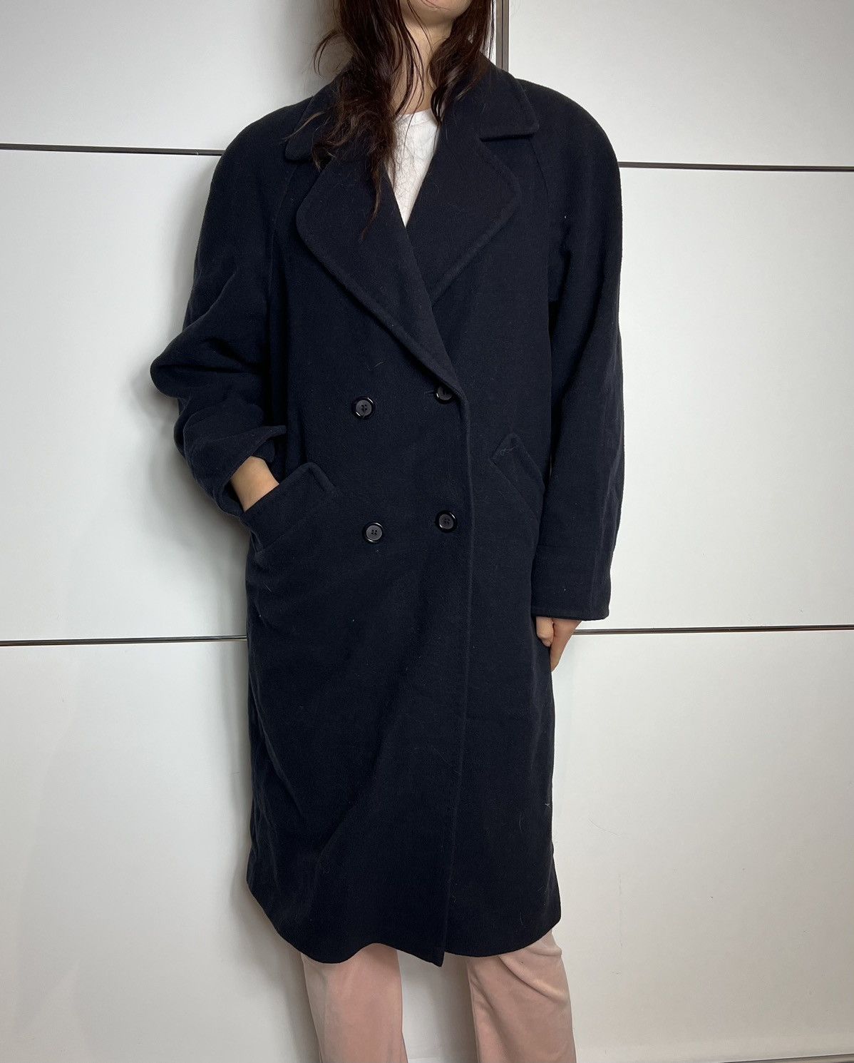 Vintage Double-Breasted Coat Marks & Spencer wool / cashmere vintage Size XL / US 12-14 / IT 48-50 - 2 Thumbnail