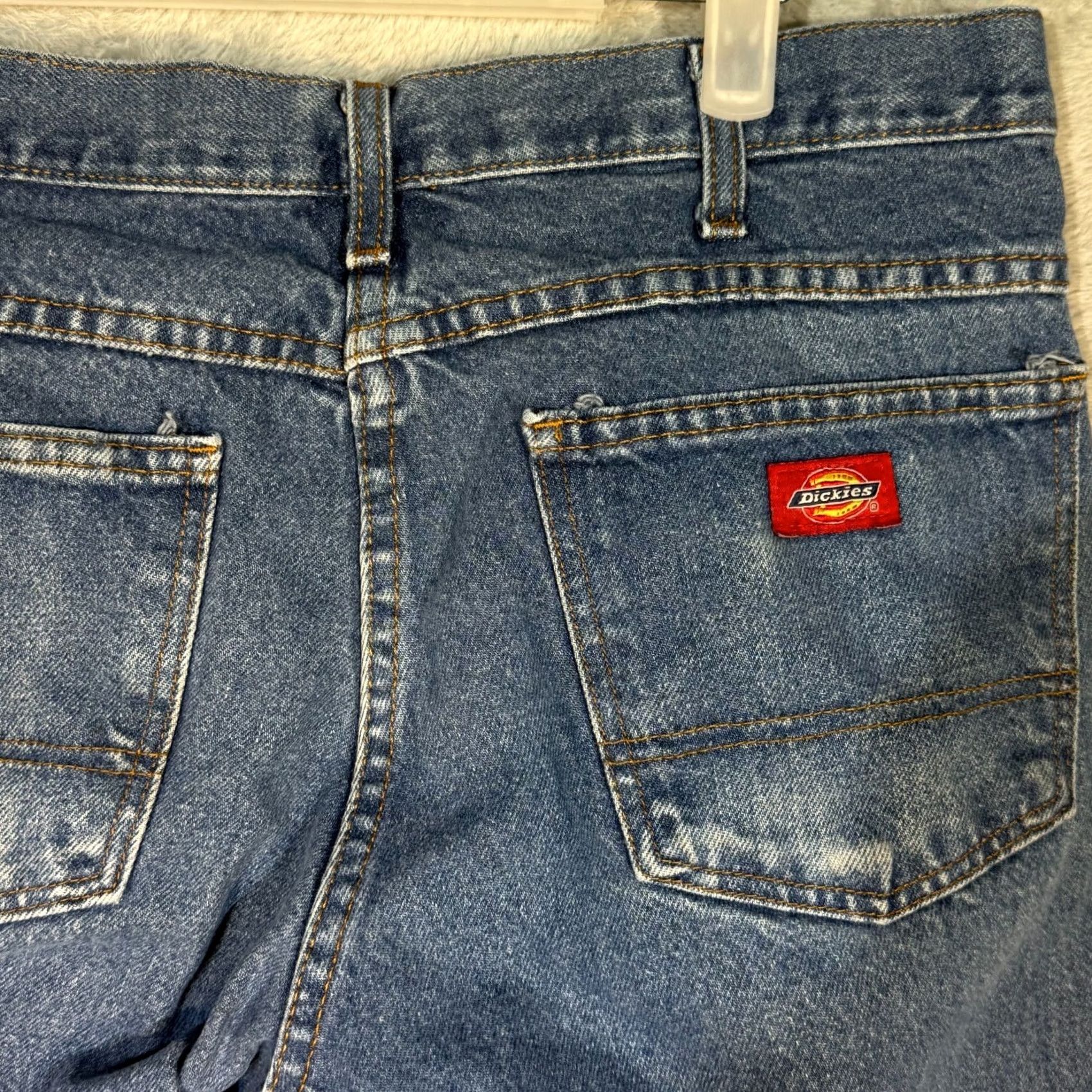Dickies Dickies Carpenter Jeans Mens 34x34 Blue Denim Regular Fit Workwear Size US 34 / EU 50 - 7 Thumbnail