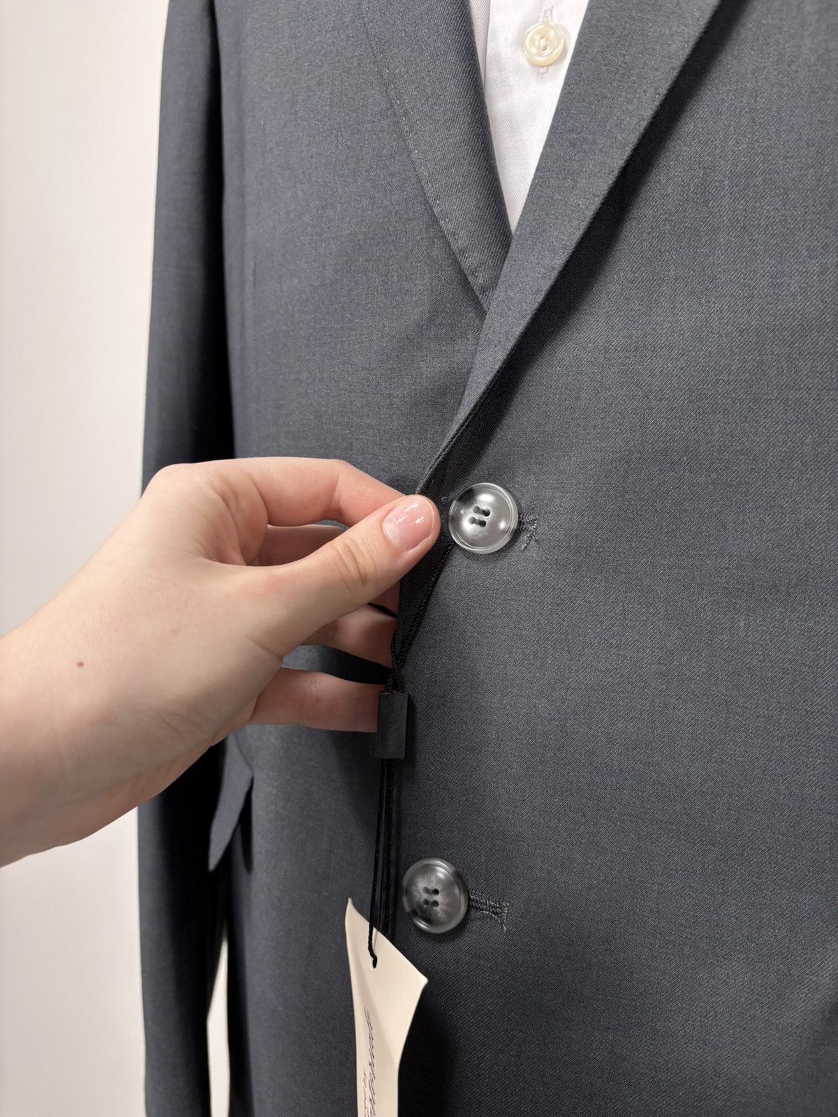 Other Linea Sartoriale Milano NWT Men’s Grey Wool Blazer Jacket Size 46R - 9 Thumbnail