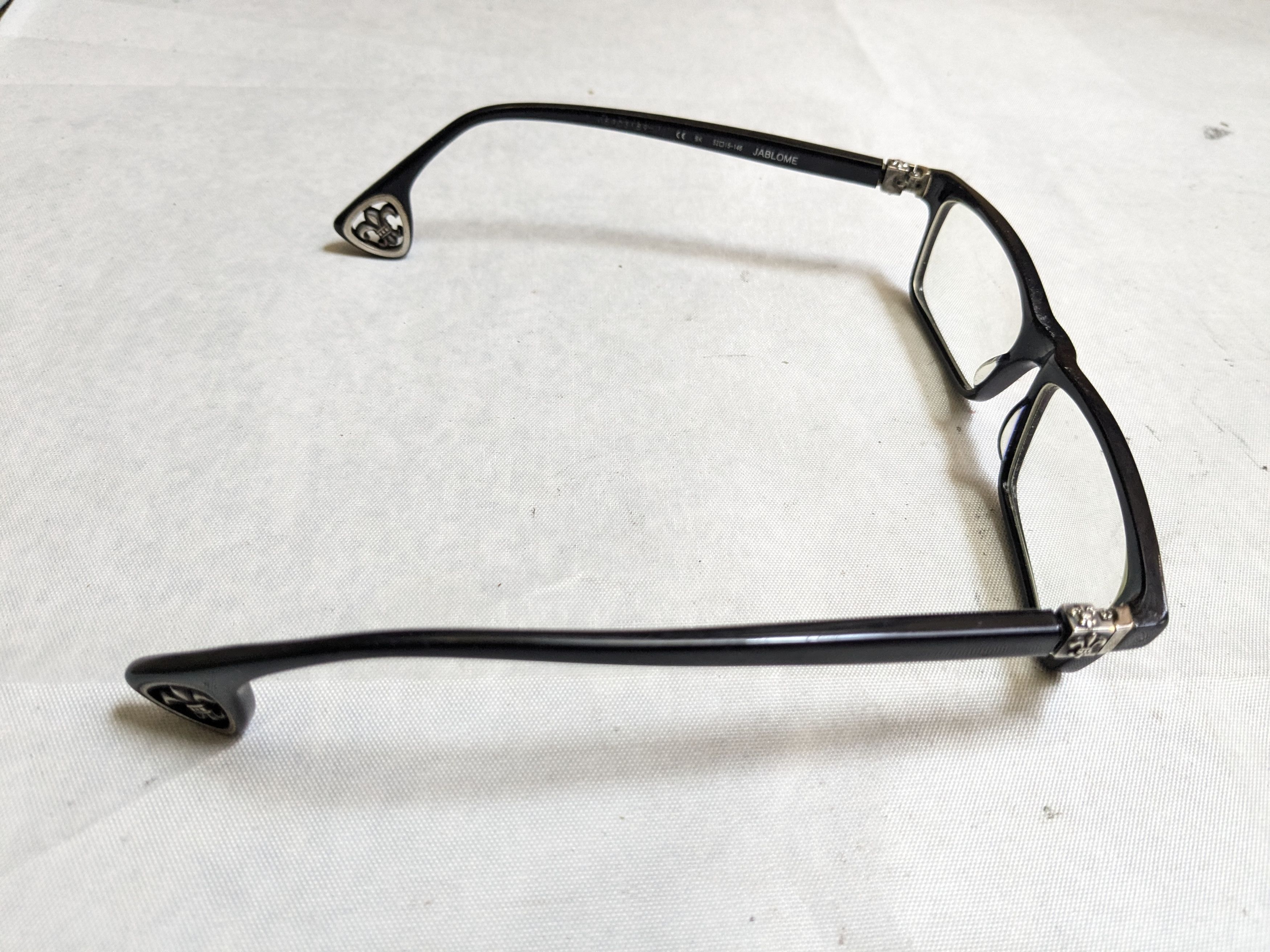 Chrome Hearts Chrome Hearts Jablome Glasses Black Sterling Silver Cross Size ONE SIZE - 10 Thumbnail