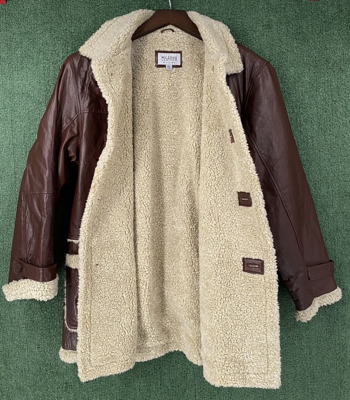Wilsons Leather VTG Y2K Wilsons Leather Leather Sherpa Lined Jacket Large Size US L / EU 52-54 / 3 - 5 Thumbnail