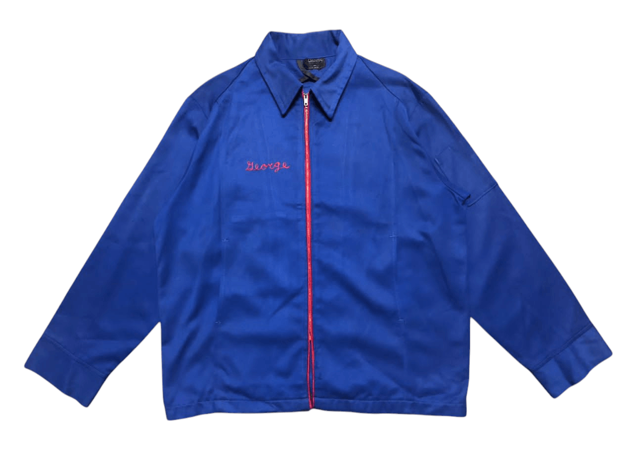 1620 Workwear Vintage 80s Workers Jacket Zipper Talon Missing Lining Size US L / EU 52-54 / 3 - 1 Thumbnail