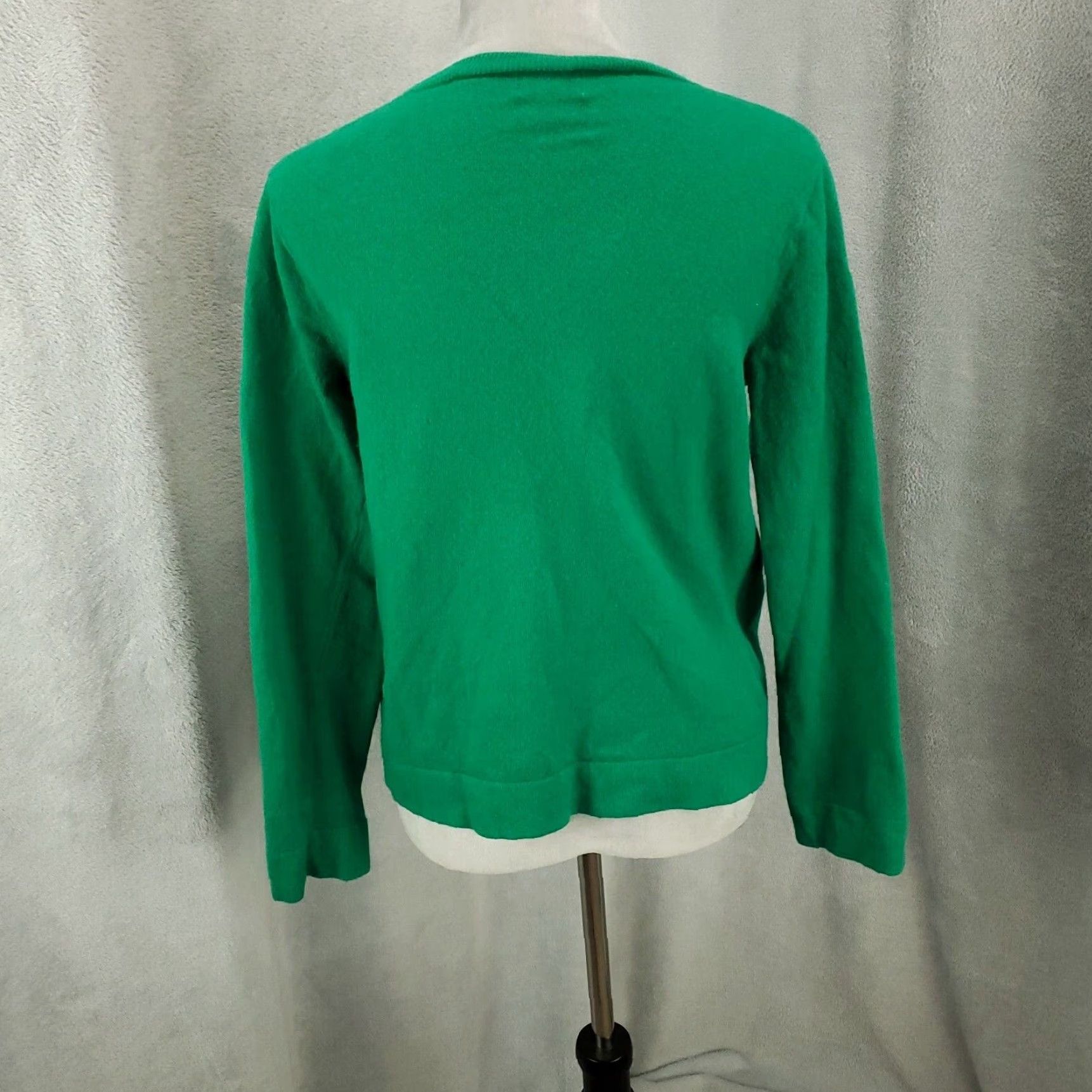 J. Jill VINTAGE J. Jill Merino Wool Blend Sweater Womens Large Green Crew Neck Pullover Classic Preppy Fall Winter Size L / US 10 / IT 46 - 3 Thumbnail