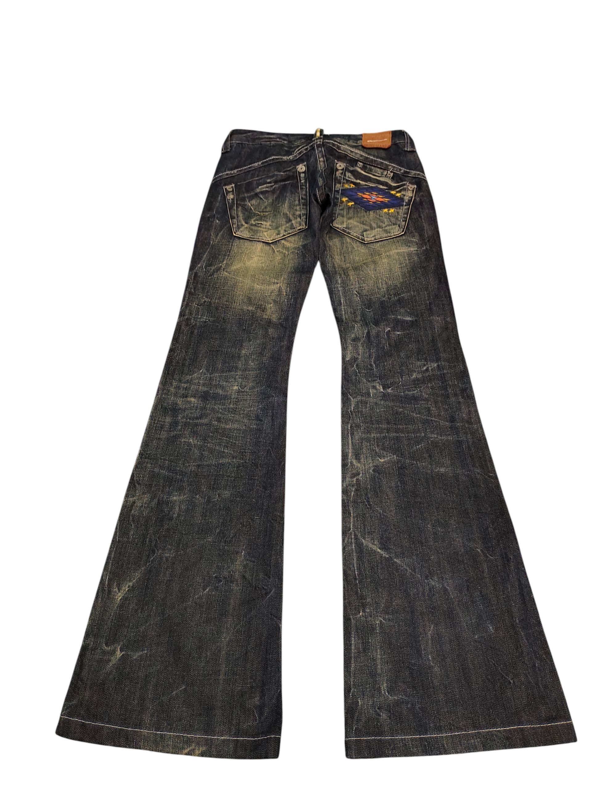 Tornado Mart Flare Jeans Drive Jeans Navajo Embroidered Bootcut Low Rise Size 26" / US 2 / IT 38 - 2 Thumbnail
