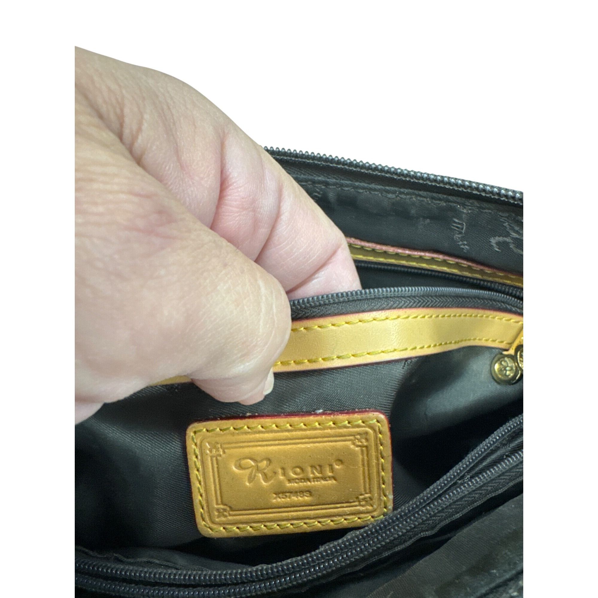Designer Rioni Womens Brown Leather Clutch Handbag 7"x12" SKU 7332 Size ONE SIZE - 15 Thumbnail