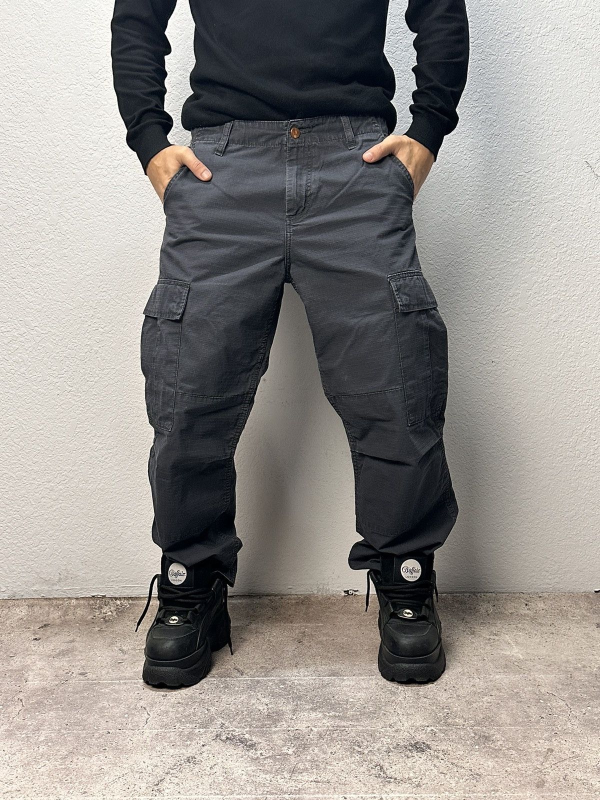Carhartt Carhartt Workwear Cargo Pants Blue Heavy Duty Utility Y2K Size US 32 / EU 48 - 15 Thumbnail