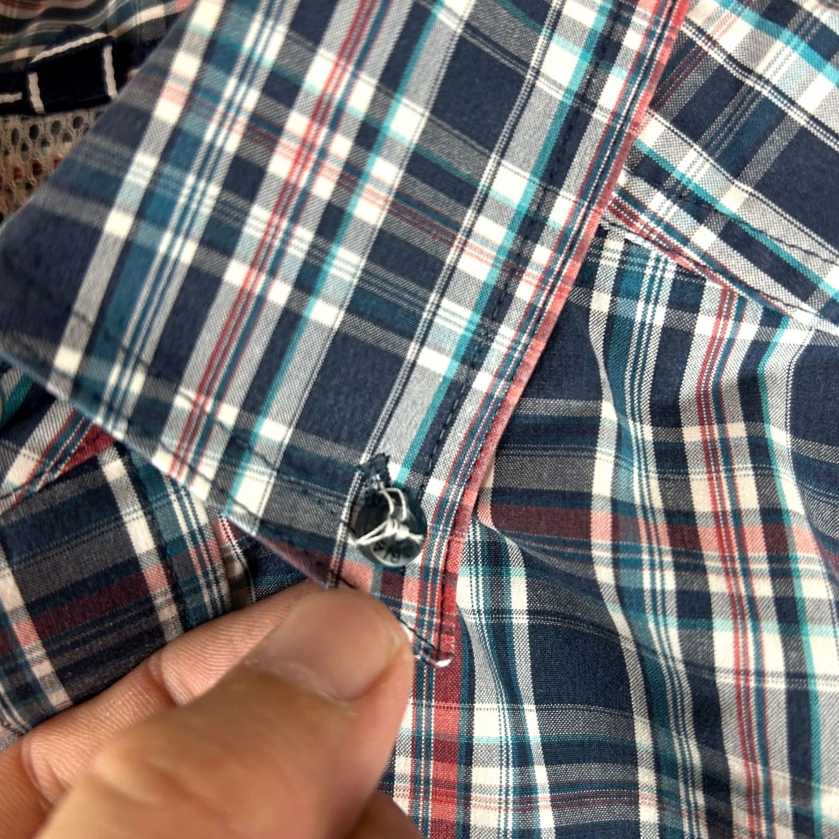 Ariat Ariat Pro Series Mens Medium Plaid Long Sleeve Button-Down Shirt Blue Red Size US M / EU 48-50 / 2 - 6 Thumbnail