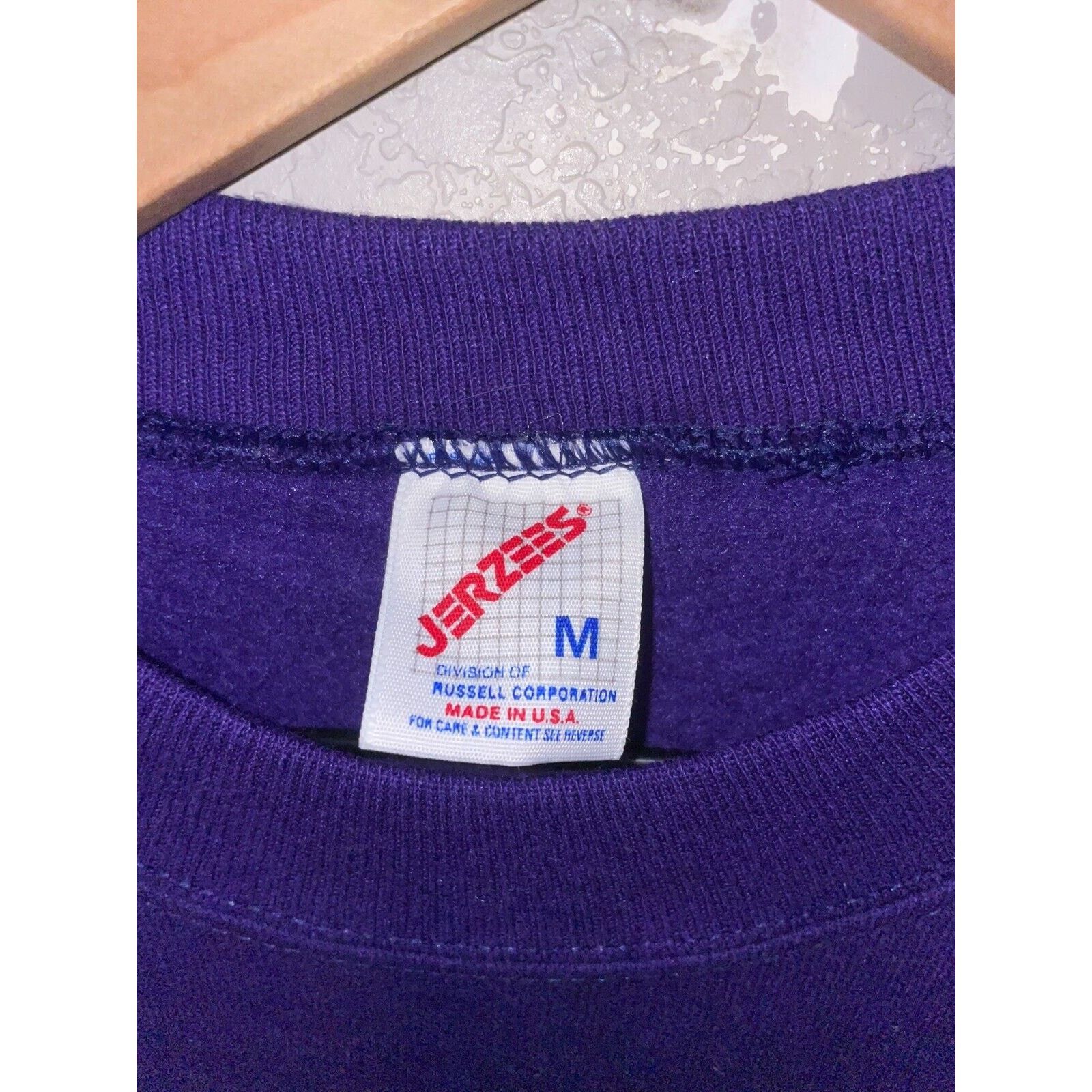 Jerzees Vintage North Dakota Sweatshirt Winter Trees Purple VTG 90s Size US M / EU 48-50 / 2 - 8 Thumbnail