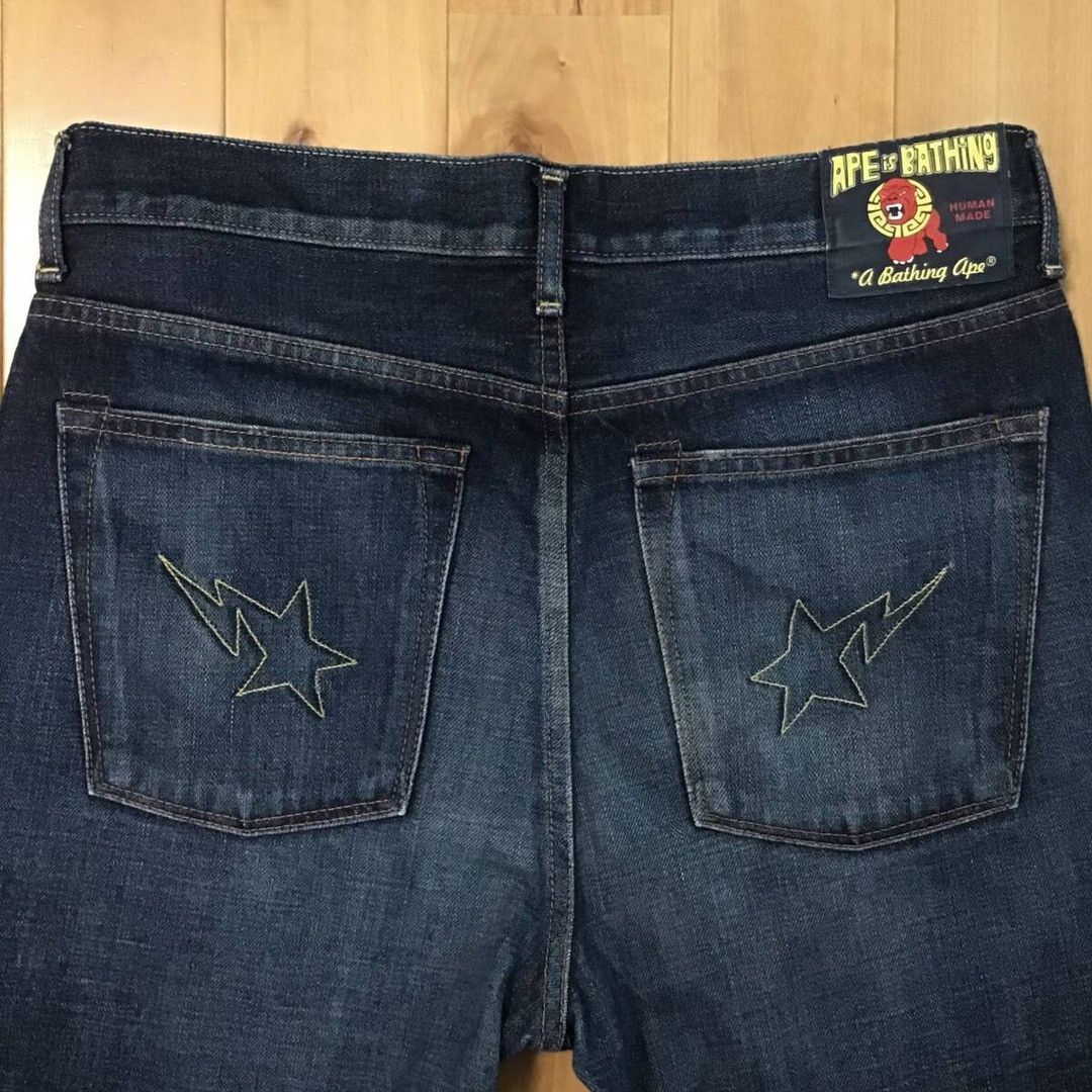 Bape BAPE LOGO Damaged Denim Pants a bathing ape NIGO ★size S Size US 30 / EU 46 - 5 Thumbnail
