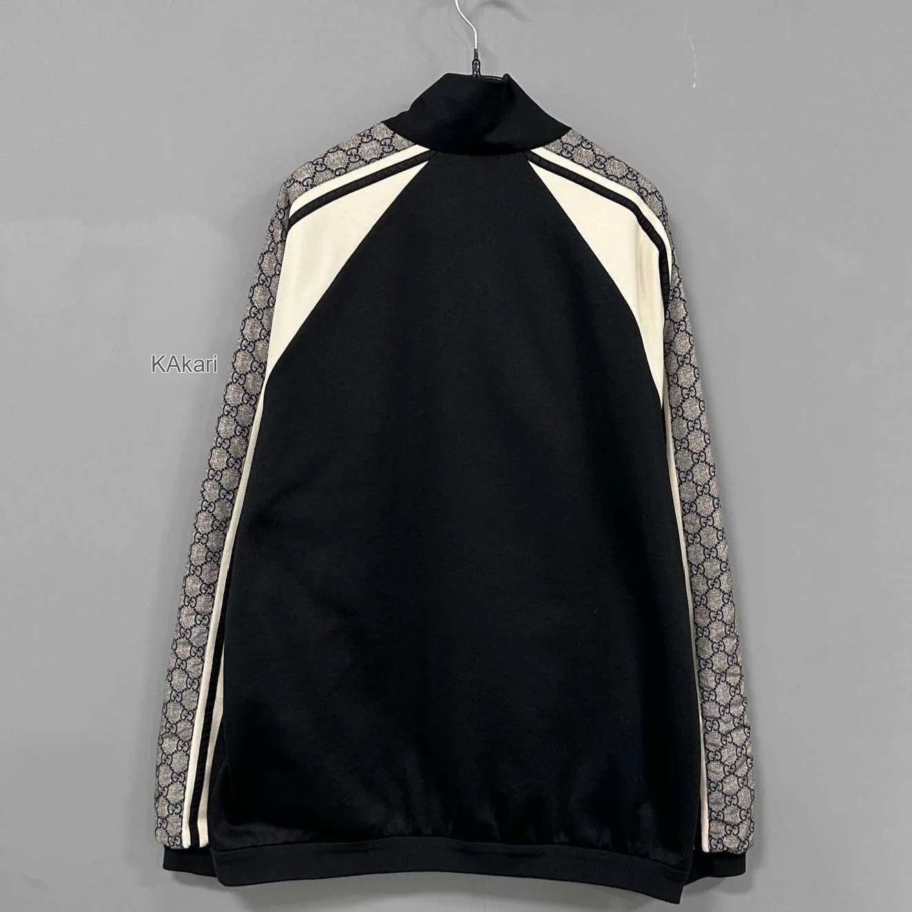 Gucci Black Zip-Up Jacket with Patterned Sleeves Size S Size US S / EU 44-46 / 1 - 3 Thumbnail