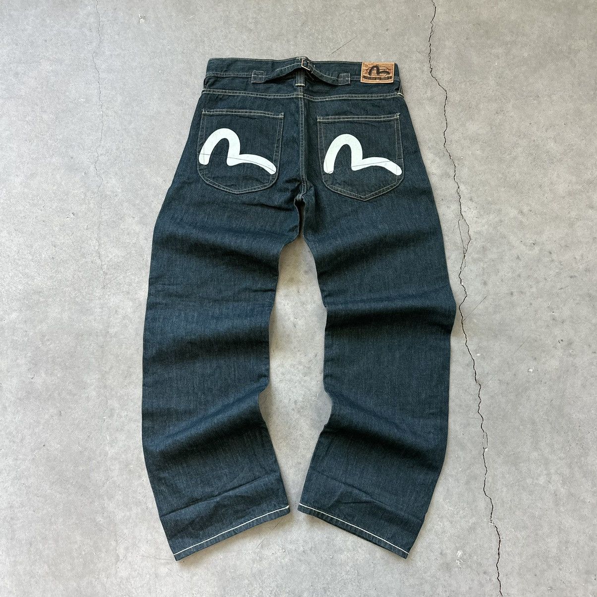 Vintage Crazy Vintage Y2K Evisu Jeans Baggy Wide Leg JNCO Grunge | Grailed