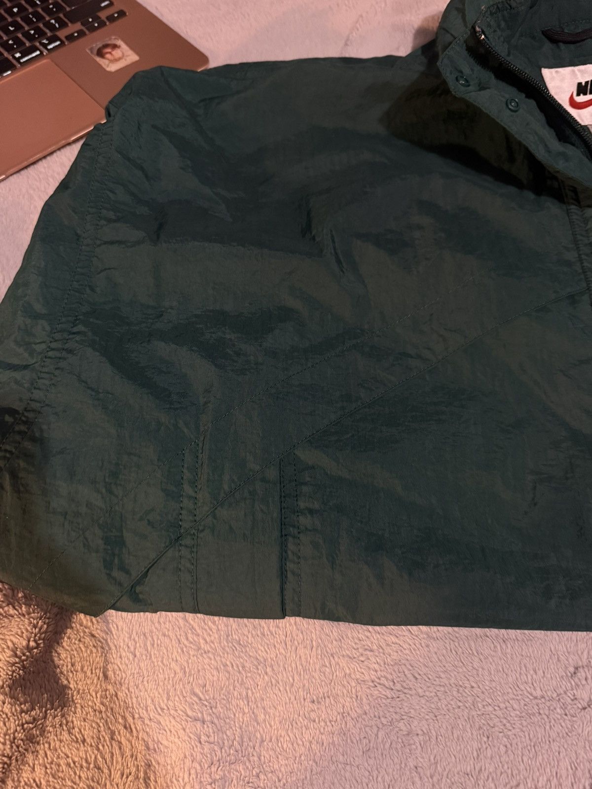 Nike Vintage 90s Nike dark green track top Size US L / EU 52-54 / 3 - 3 Thumbnail