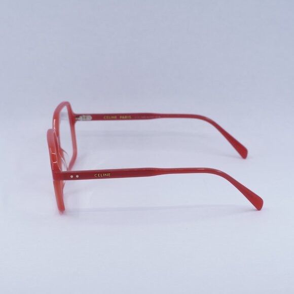 Celine Celine CL50126I 066 Eyeglasses Translucent Red 55mm Square Size ONE SIZE - 8 Thumbnail