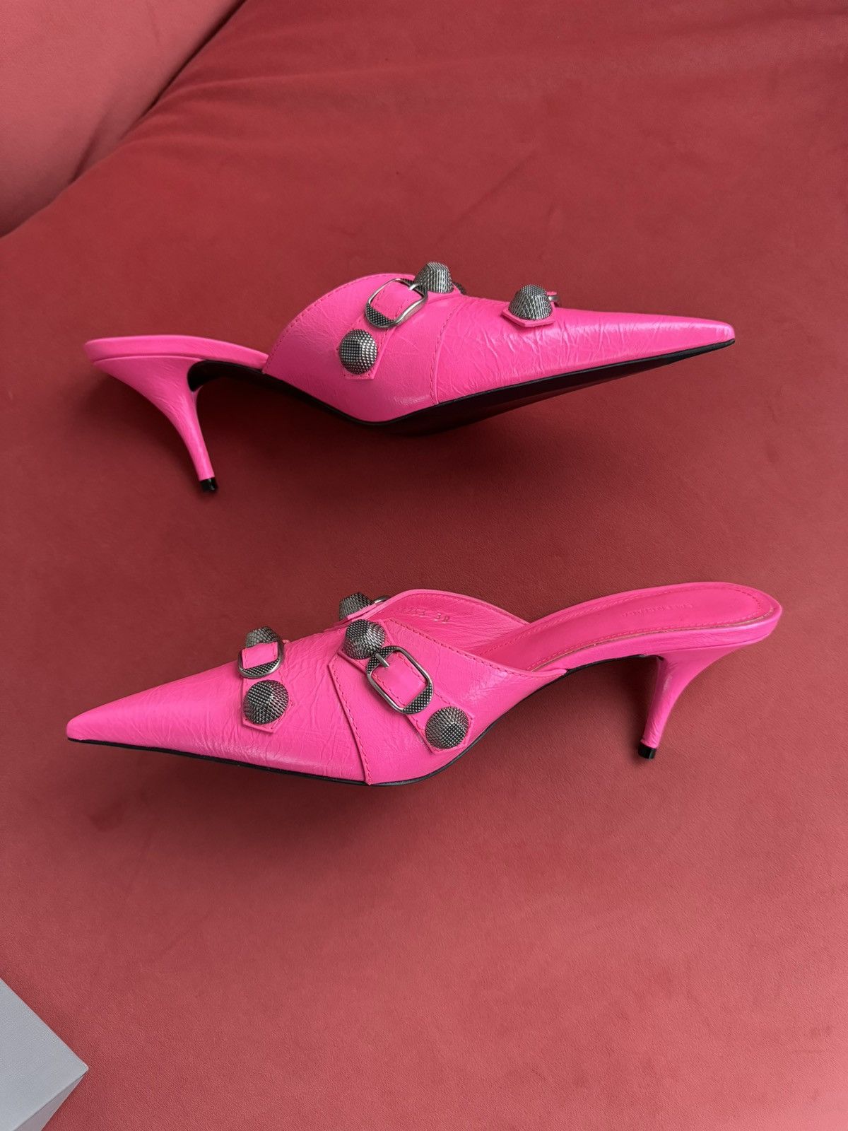 Balenciaga Balenciaga pink Cagole mules, size 38 It Size US 8 / IT 38 - 11 Thumbnail