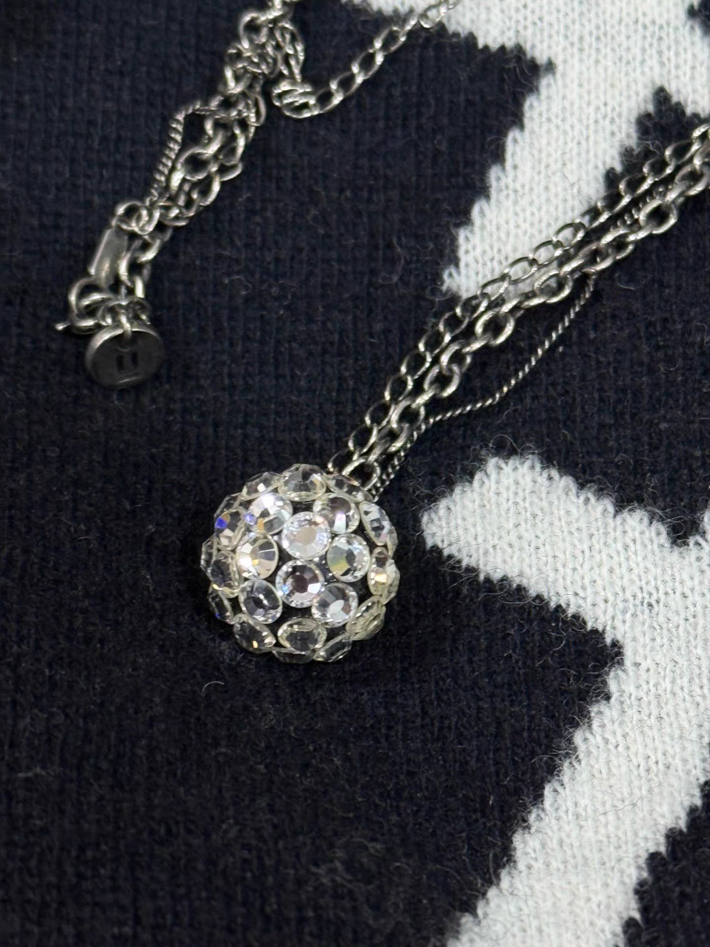 Undercover UNDERCOVER Triple Diamond Disco Ball Necklace K20 Size ONE SIZE - 2 Thumbnail
