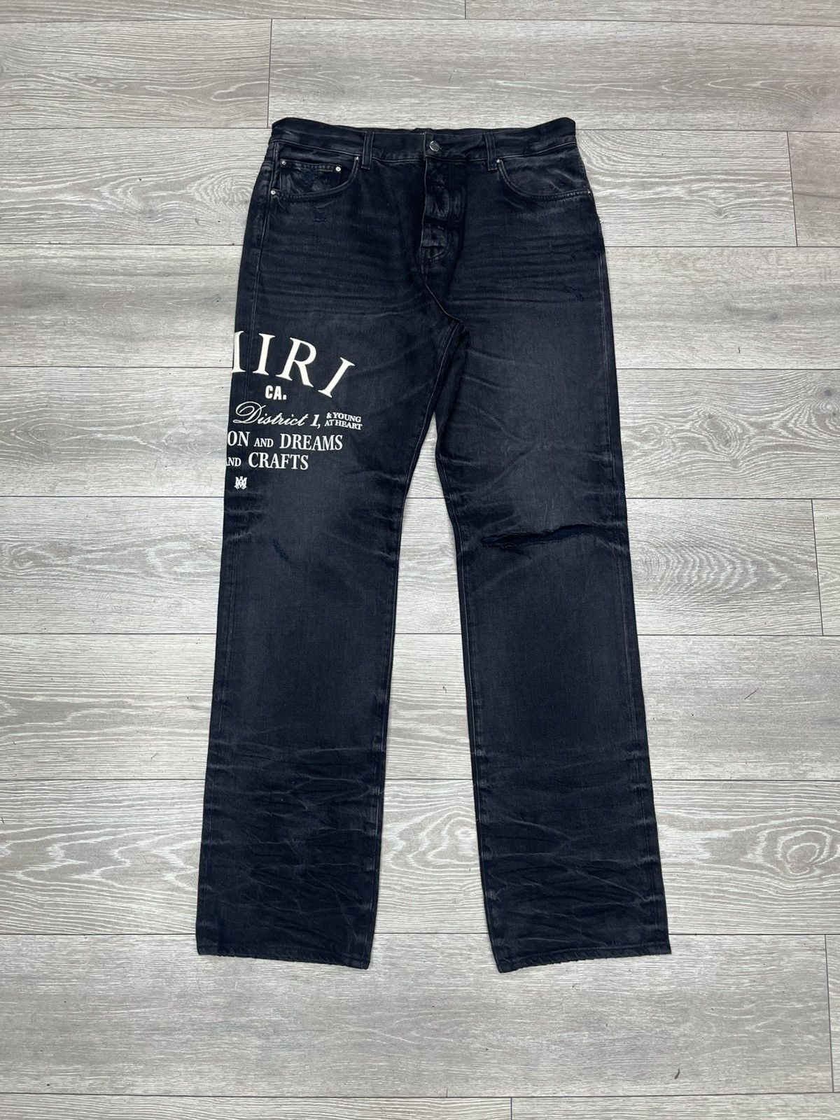 Amiri Amiri Arts District Logo Applique Jeans Size US 34 / EU 50 - 1 Thumbnail