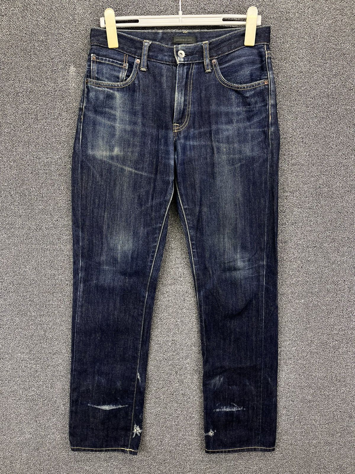 Uniqlo × Vintage Vintage Uniqlo Regular Fit Jeans Trashed Punk Denim Pants Size US 30 / EU 46 - 1 Thumbnail
