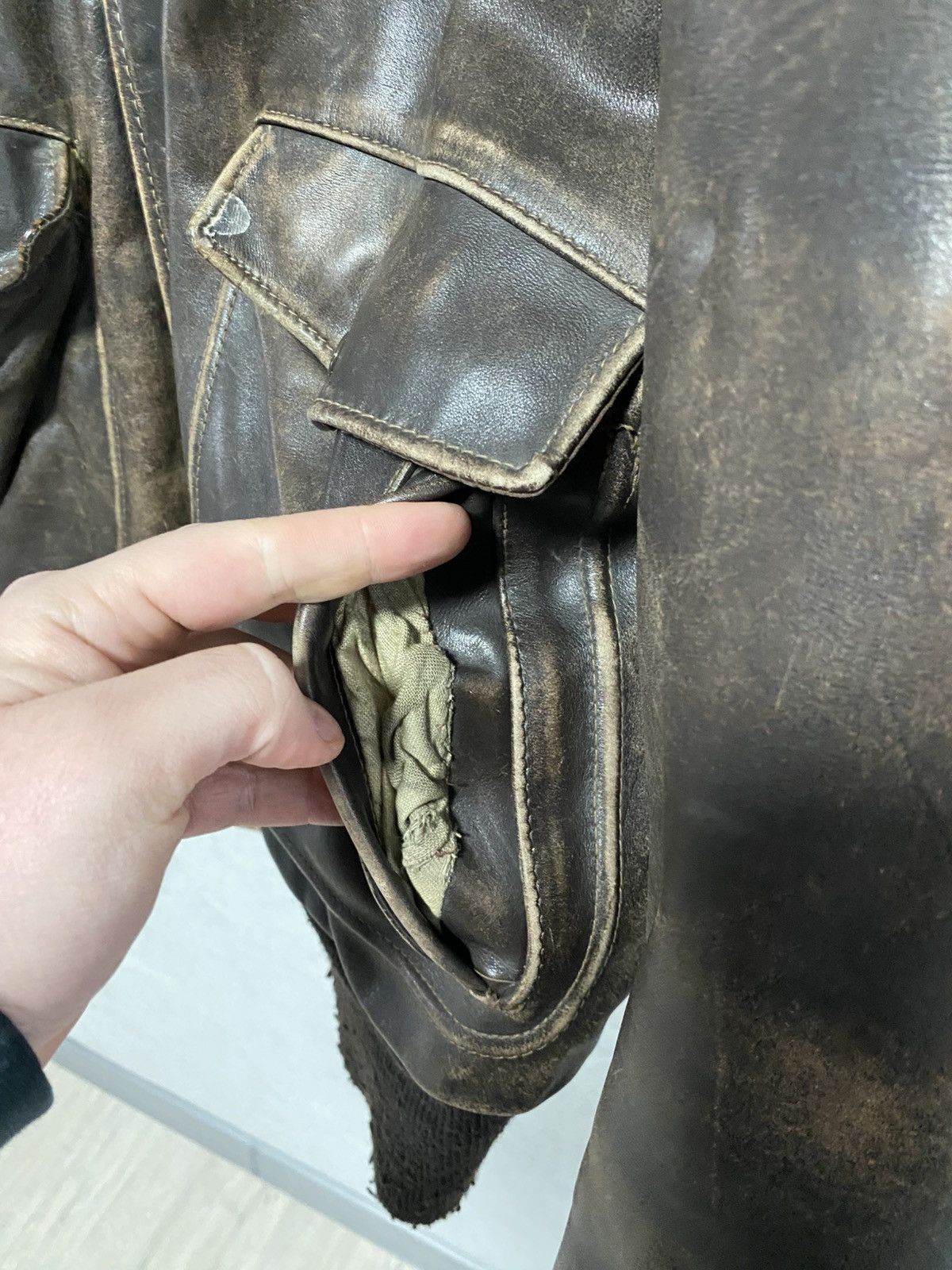 Schott GENUINE VINTAGE 70s SCHOTT IS 674 MS LEATHER FLIGHT JACKET Size US M / EU 48-50 / 2 - 16 Thumbnail