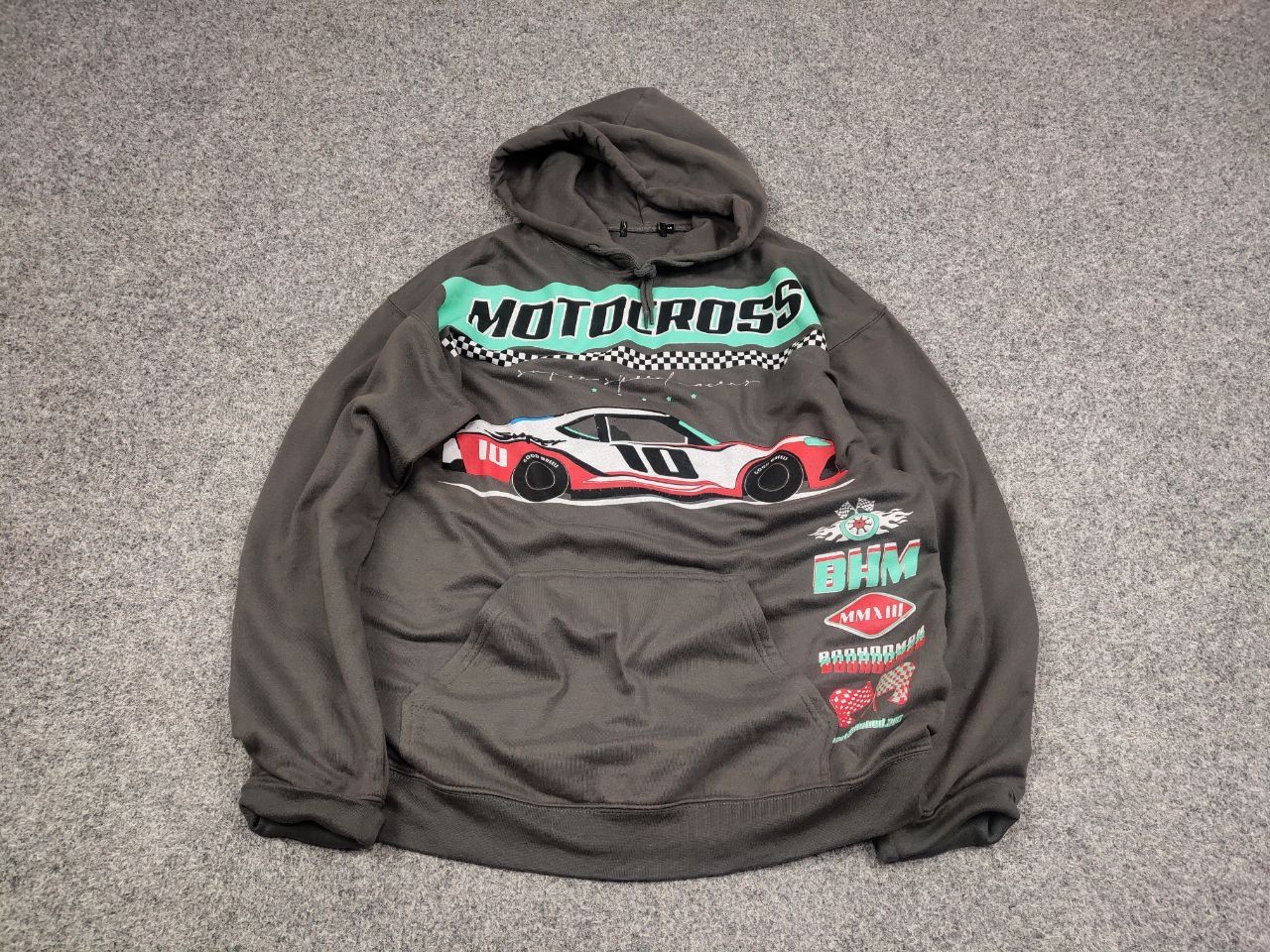 NASCAR Vintage Motocross Car Racing Nascar Logo Gray Hoodie Size US M / EU 48-50 / 2 - 2 Thumbnail