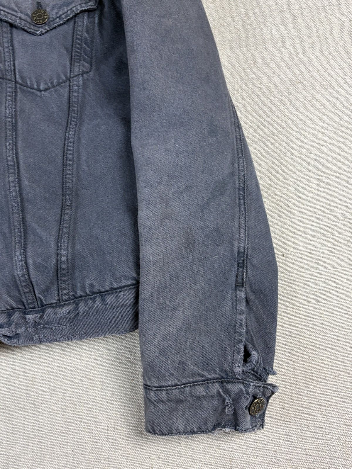 Acne Studios Acne Studios Jam Pile Broken Denim Jacket – Grey / black Size US M / EU 48-50 / 2 - 3 Thumbnail