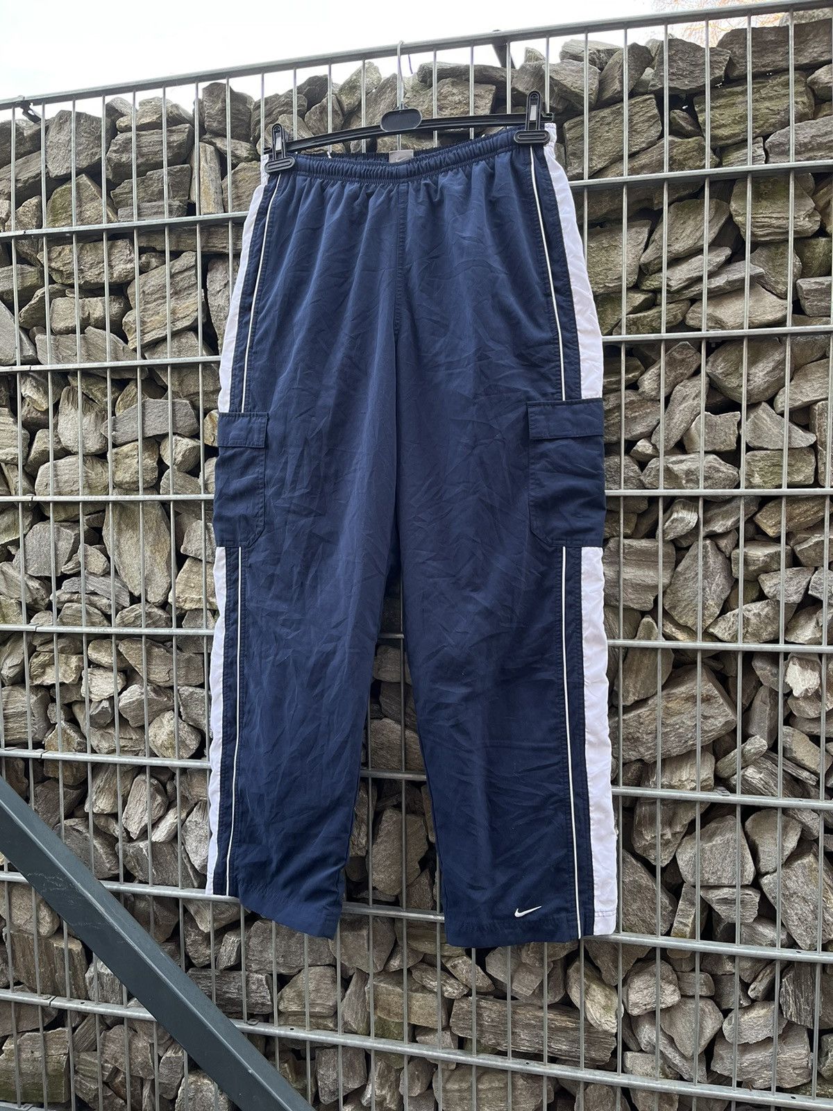 Nike Nike Vintage Track Baggy Y2K Nylon Parachute Joggers Pants Size US 34 / EU 50 - 2 Thumbnail