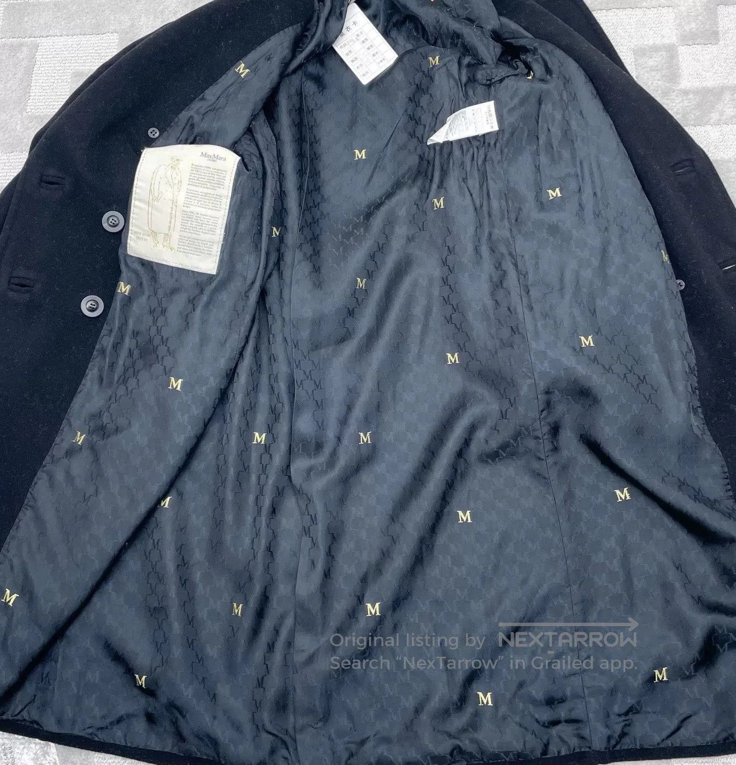 Other Maxmara 101801 Black Cashmere Coat. Size US XS / EU 42 / 0 - 4 Thumbnail
