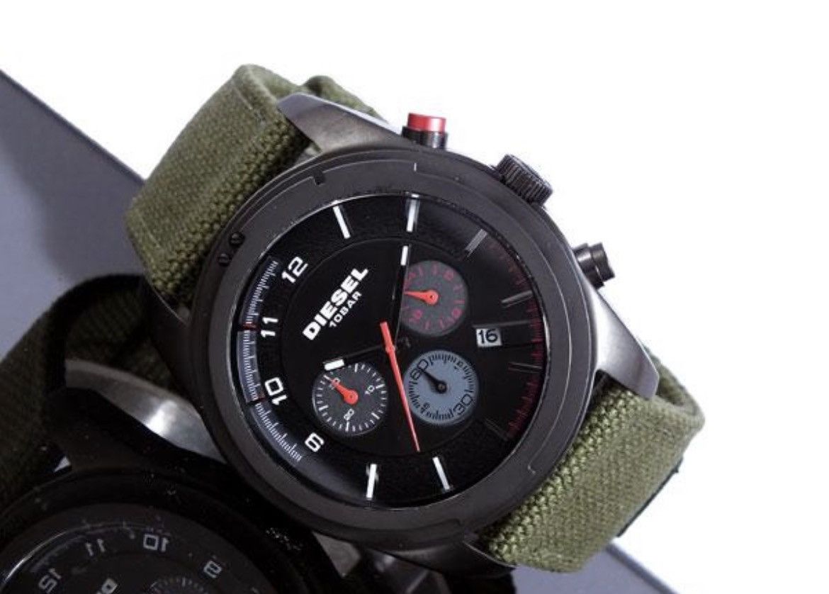 Diesel DIESEL WATCH Olive Green x Red DZ4189 (Casio Seiko G-Shock) Size ONE SIZE - 4 Thumbnail
