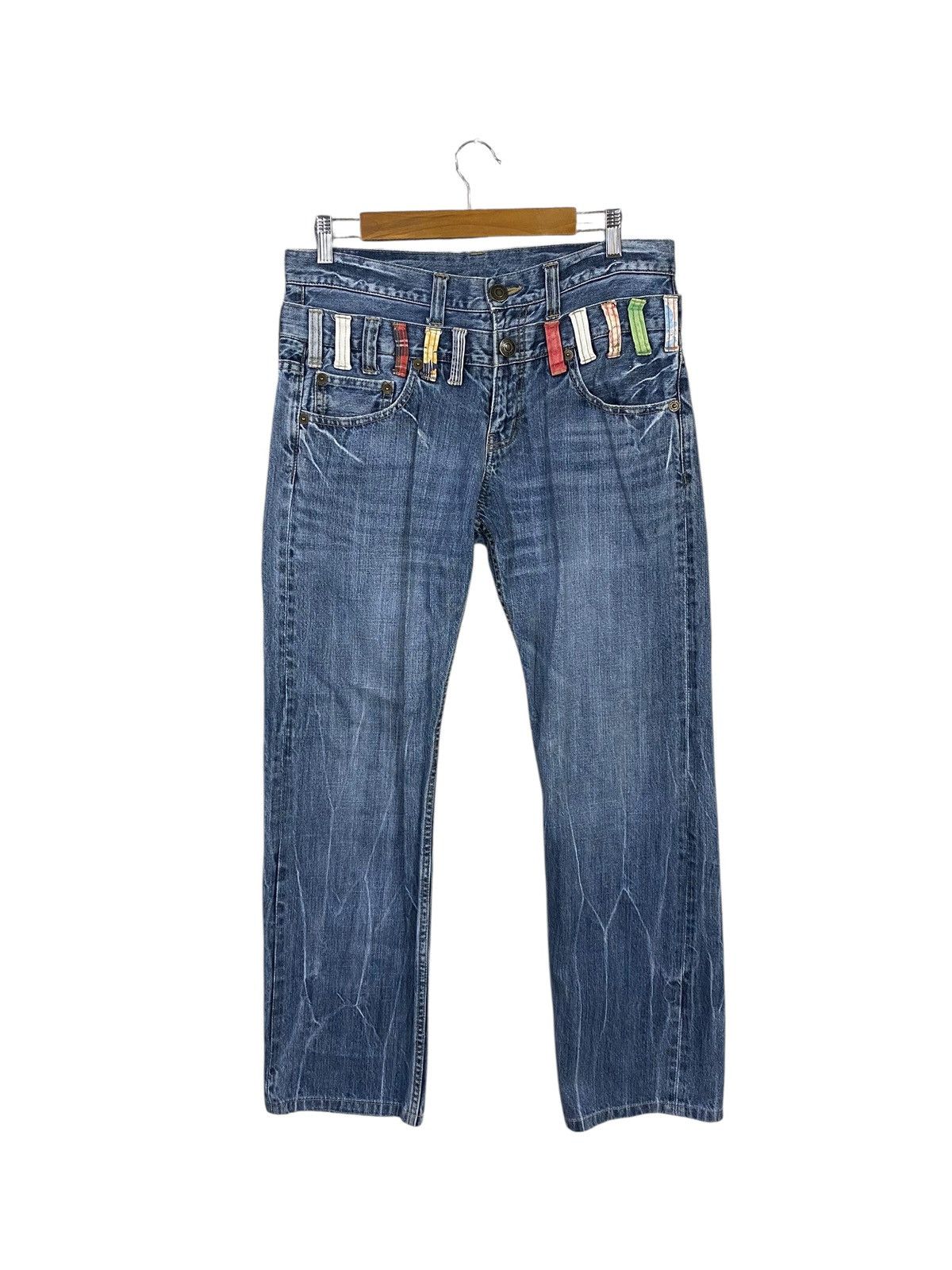 Japanese Brand Japanase brand double waist denim flared Size US 32 / EU 48 - 1 Thumbnail