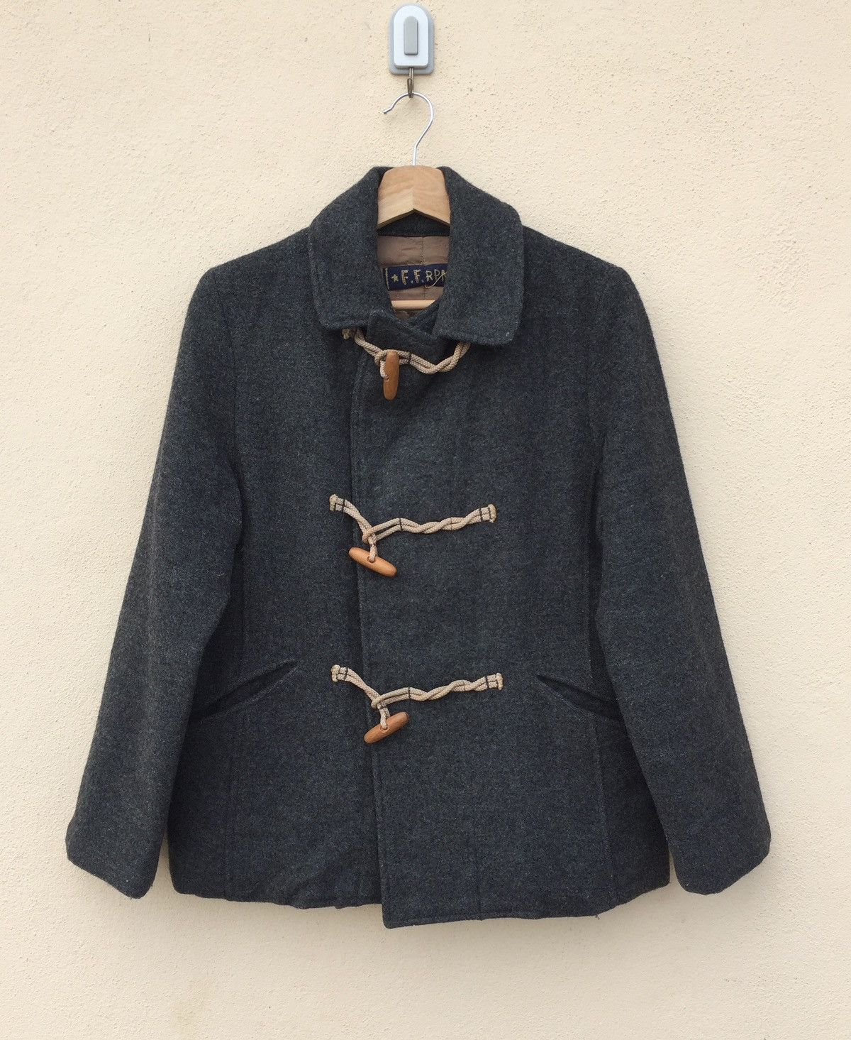 Japanese brand vintage 45 RPM wool duffel coat quilted